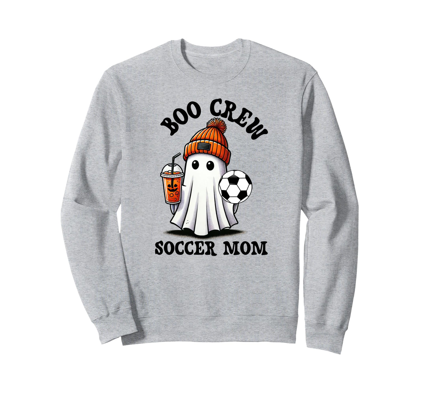 Halloween Soccer Mom Ghost Coffee Sweatshirt - Fun Novelty Design Unisex - T-Shirt, Sweatshirt, Hoodie