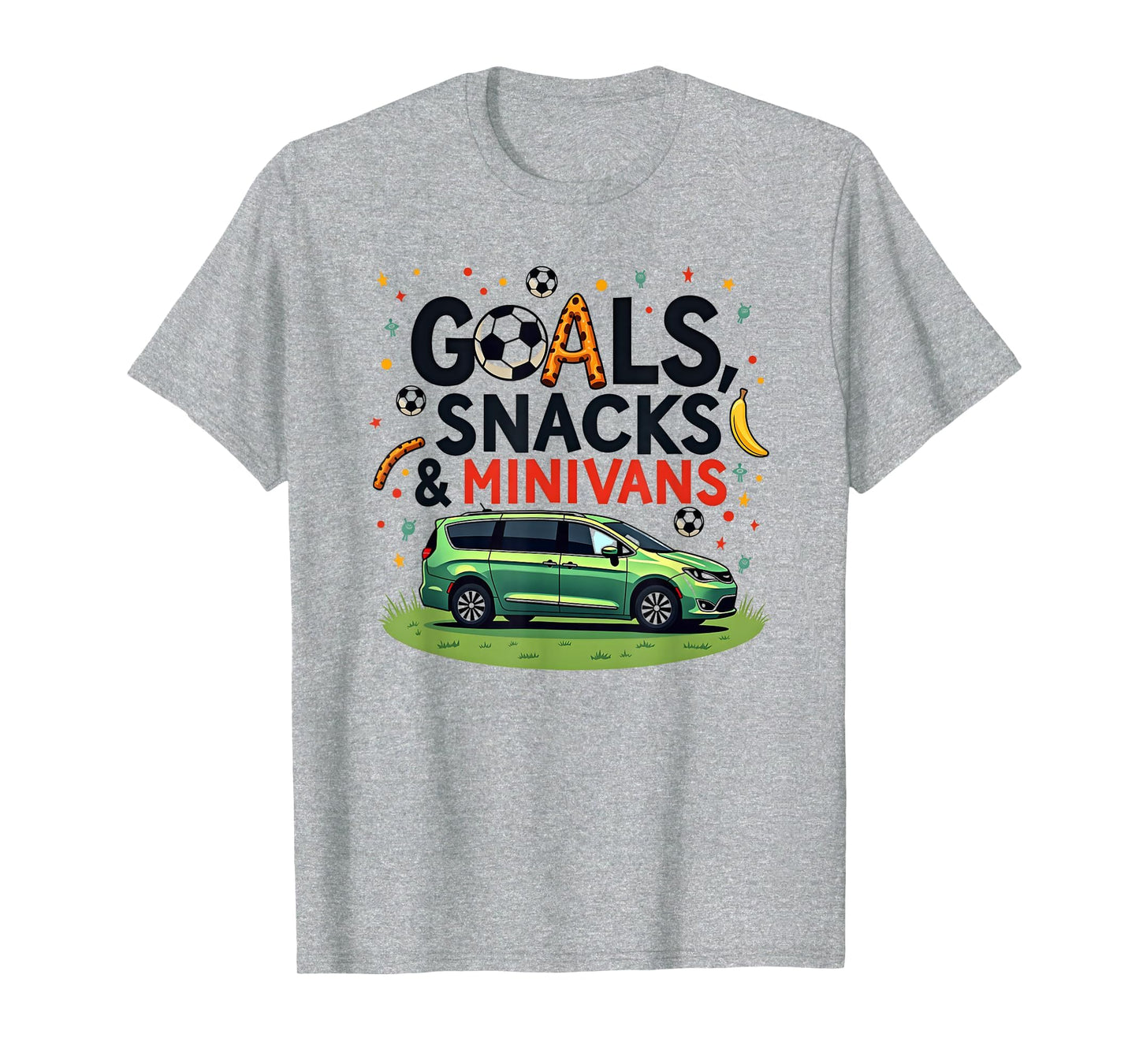 Goals Snacks Minivans Soccer Mom Life T-Shirt - Custom Art Print Men Women - T-Shirt, Sweatshirt, Hoodie