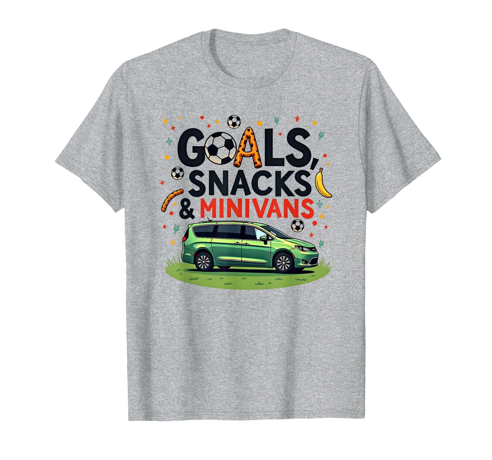 Goals Snacks Minivans Soccer Mom Life T-Shirt - Custom Art Print Men Women - T-Shirt, Sweatshirt, Hoodie