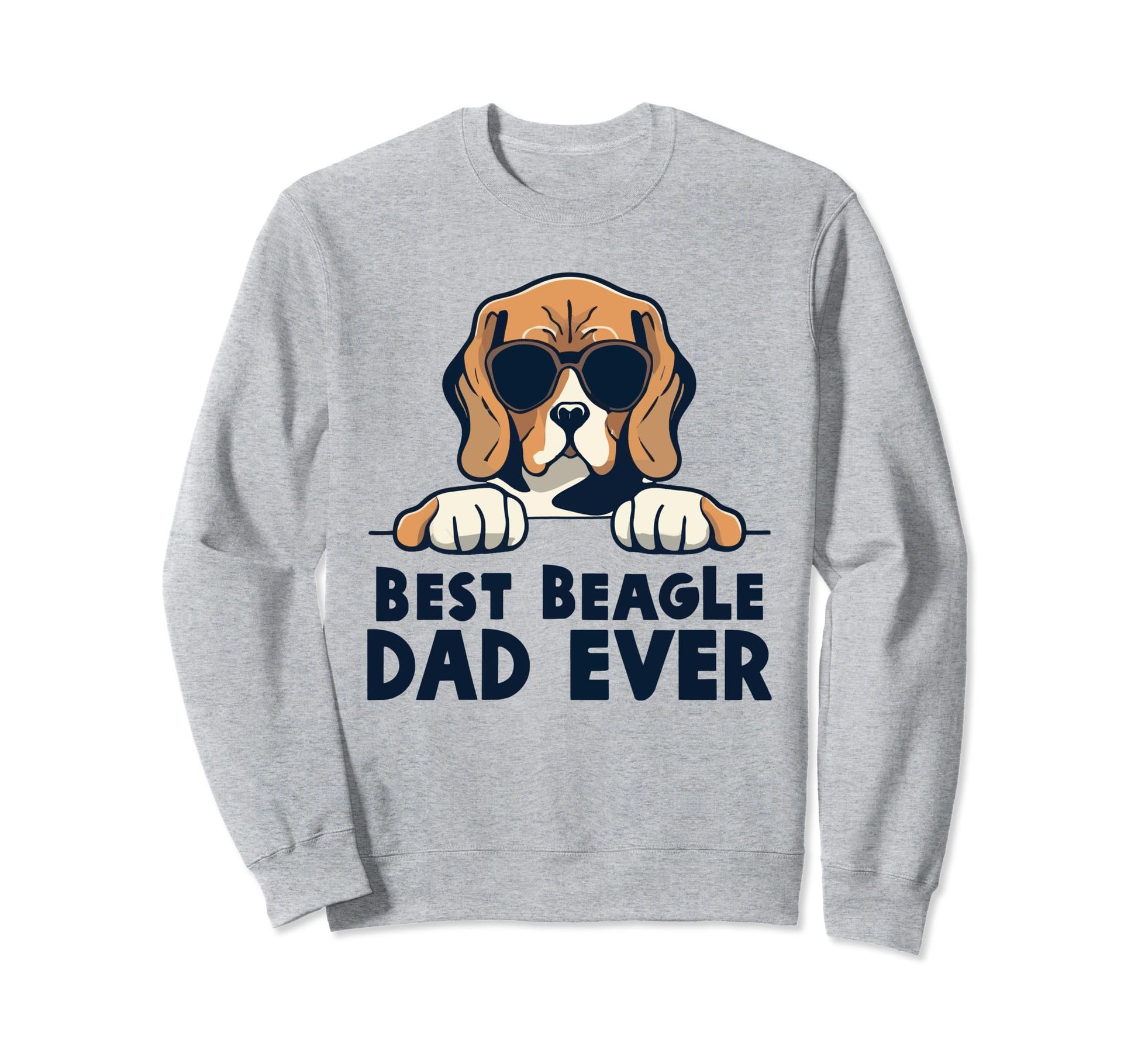 Best Beagle Dad Ever Funny Hound Sweatshirt - Aesthetic Graphic for Adults - T-Shirt, Sweatshirt, Hoodie