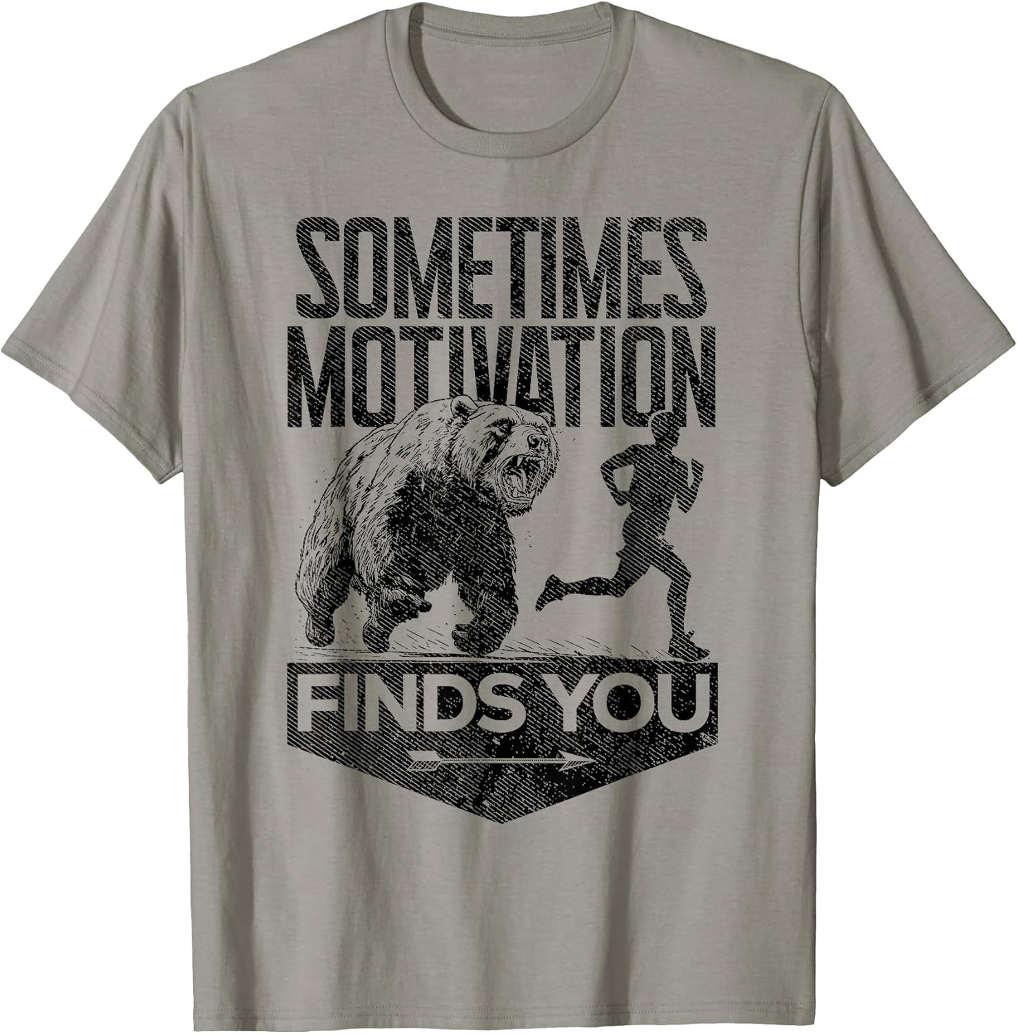 Sometimes Motivation Finds You Gym Stuff & Gifts Unisex T-shirt, Sweatshirt, Hoodie, Long Sleeve Tee - T-Shirt, Sweatshirt, Hoodie