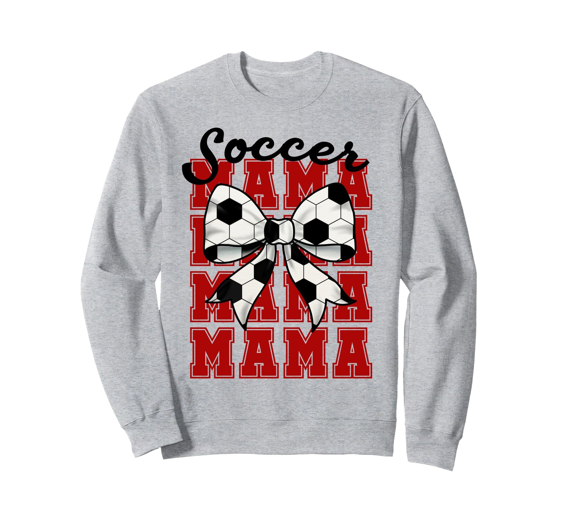 Soccer Bow Mama Mama Mama Mama Sweatshirt - Minimalist Print for Adults - T-Shirt, Sweatshirt, Hoodie