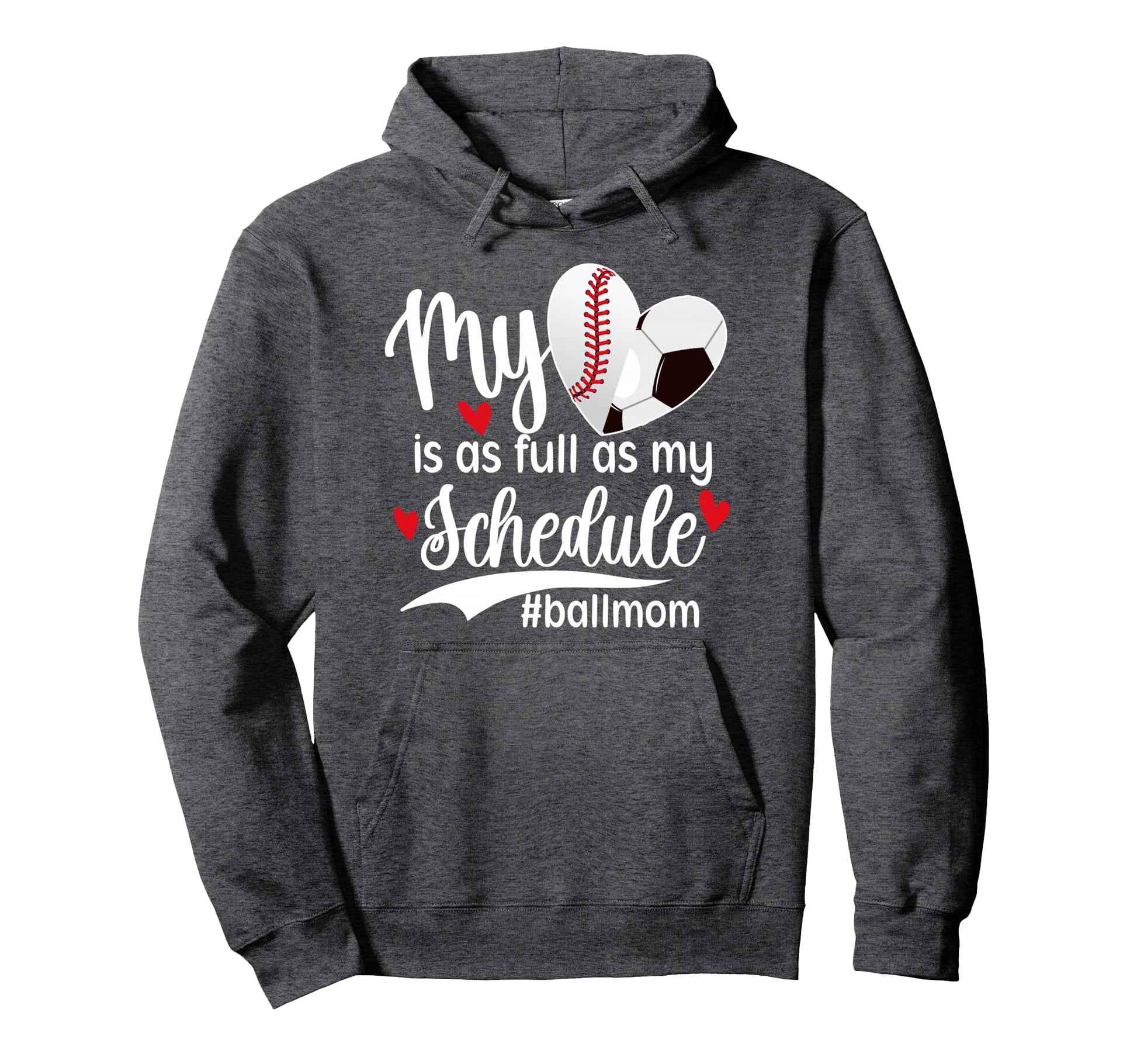 Ball Mom Proud Baseball Soccer Mom Hoodie - Novelty Apparel Unisex - T-Shirt, Sweatshirt, Hoodie