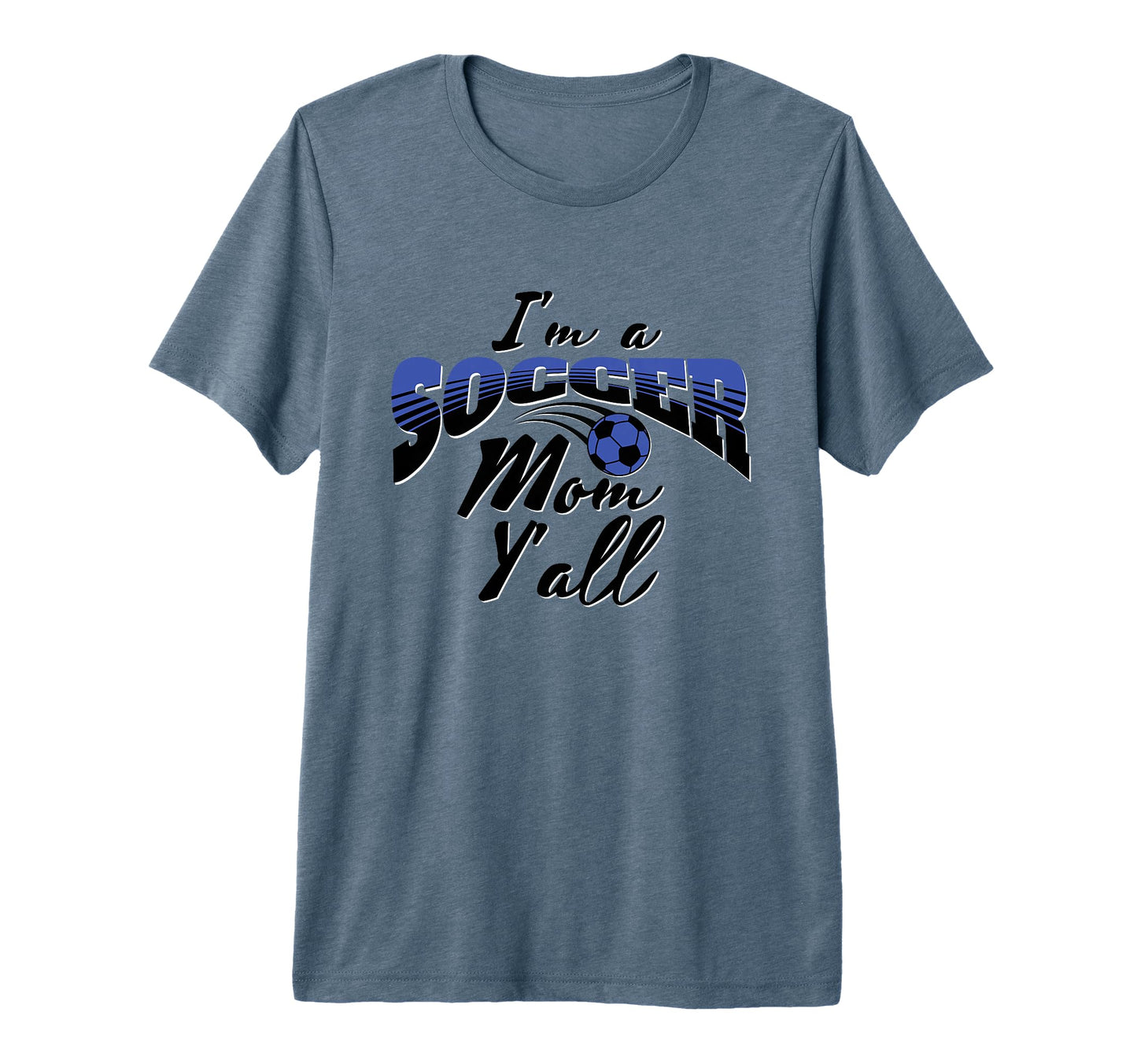 Mom Soccer Lover Soccer Mom Gift Blue T-Shirt - Unique Graphic Men Women - T-Shirt, Sweatshirt, Hoodie