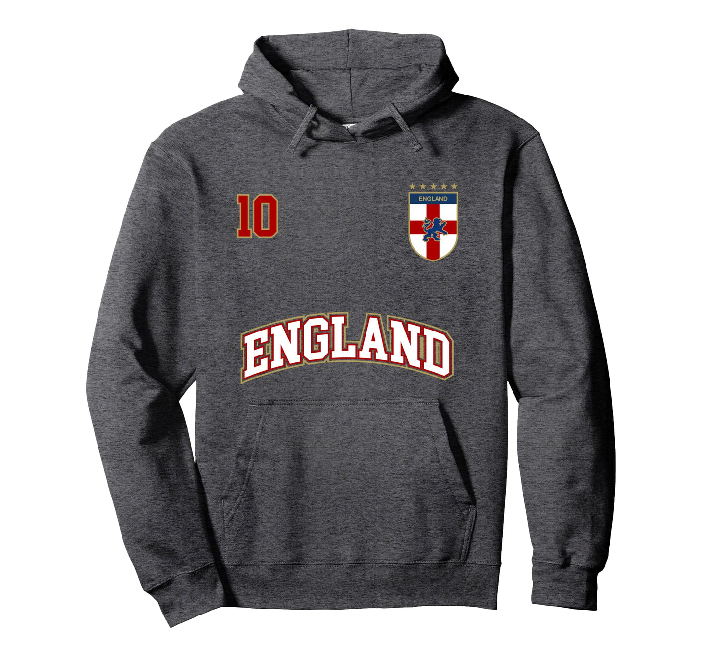 England Football Team Number 10 English Hoodie - Unique Graphic Men Women - T-Shirt, Sweatshirt, Hoodie
