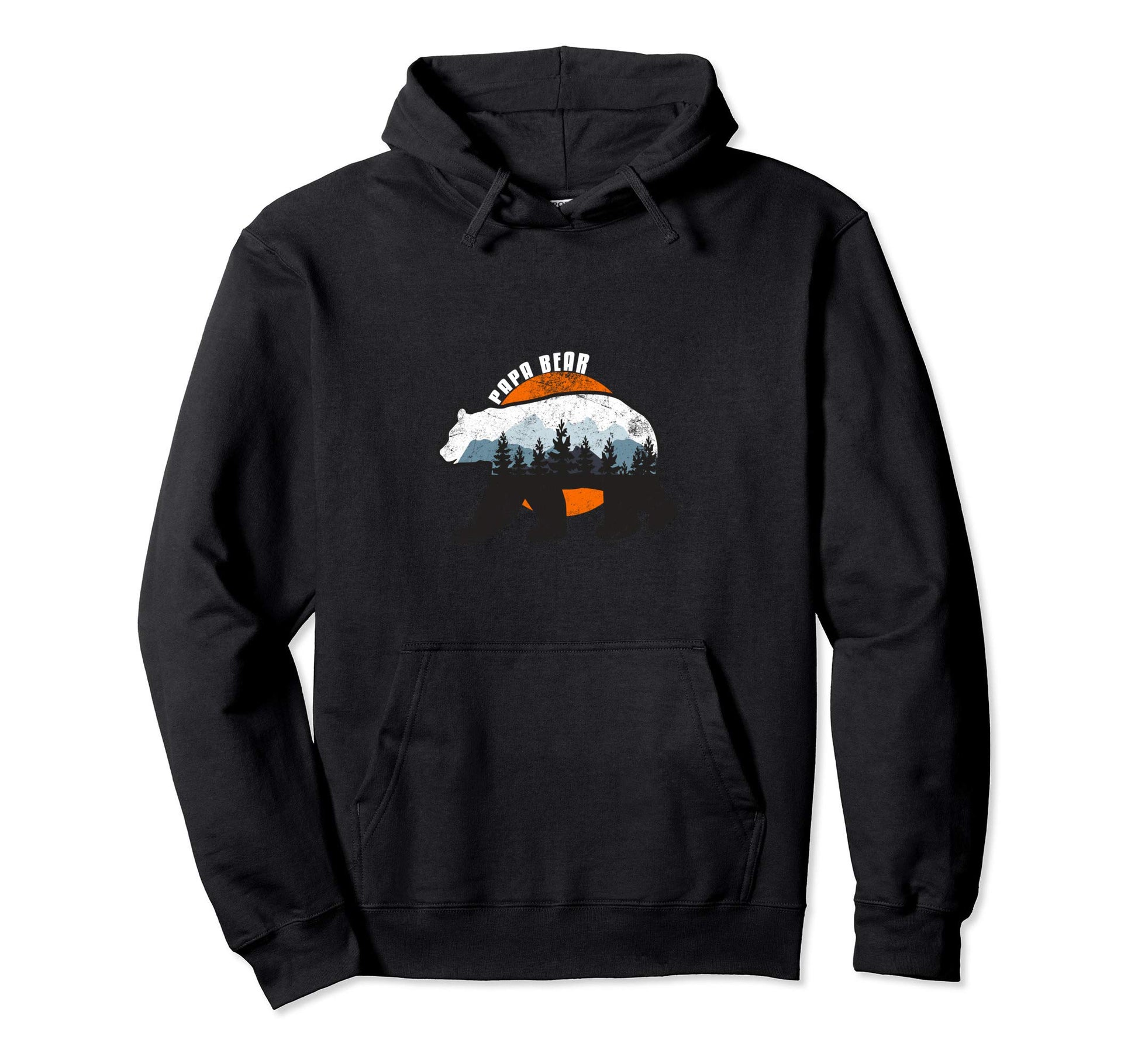 Papa Bear Funny Dad Fathers Day Bear Hoodie - Trendy Graphic for Adults - T-Shirt, Sweatshirt, Hoodie