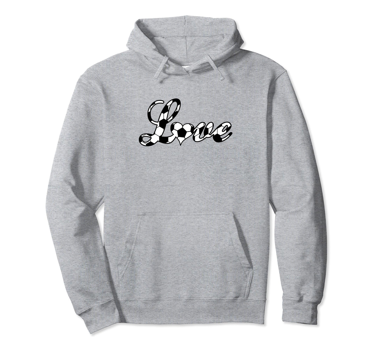 Love Soccer Ball Heart Soccer Mom Valentines Hoodie - Trendy Graphic Unisex - T-Shirt, Sweatshirt, Hoodie