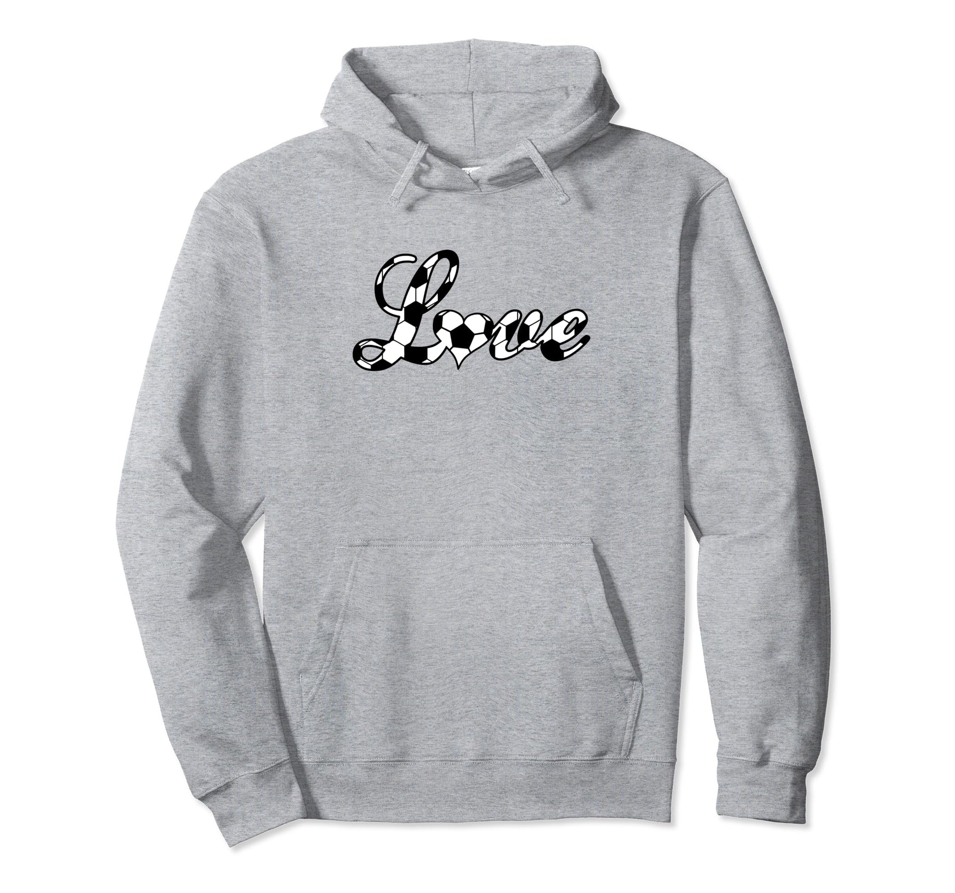 Love Soccer Ball Heart Soccer Mom Valentines Hoodie - Trendy Graphic Unisex - T-Shirt, Sweatshirt, Hoodie