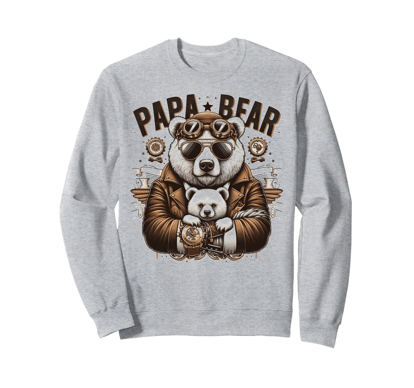 Papa Bear Funny Mechanic Bears Sweatshirt - Novelty Apparel Men Women - T-Shirt, Sweatshirt, Hoodie
