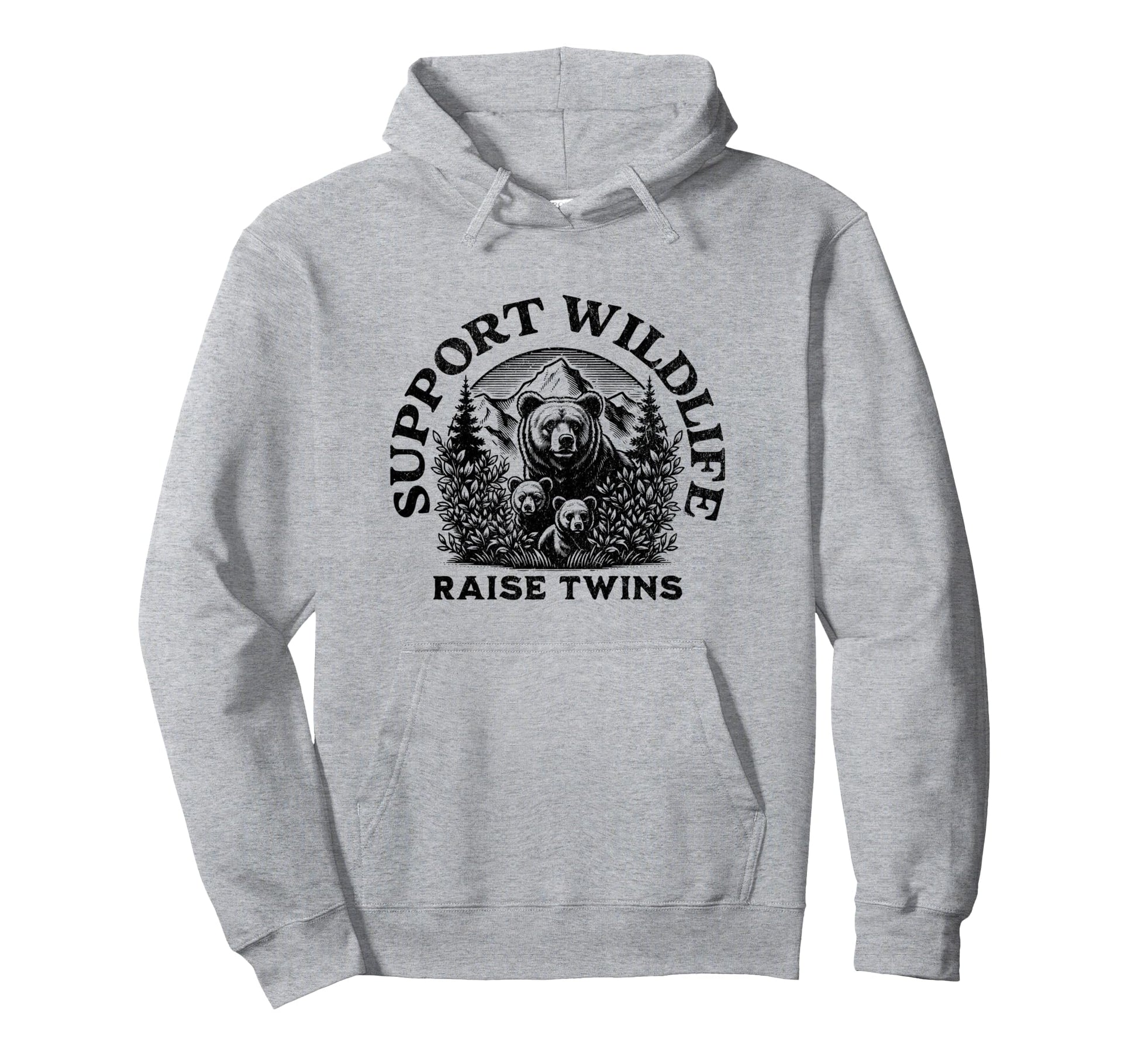 Twin Dad Support Wildlife Raise Twins Hoodie - Custom Art Print Unisex - T-Shirt, Sweatshirt, Hoodie