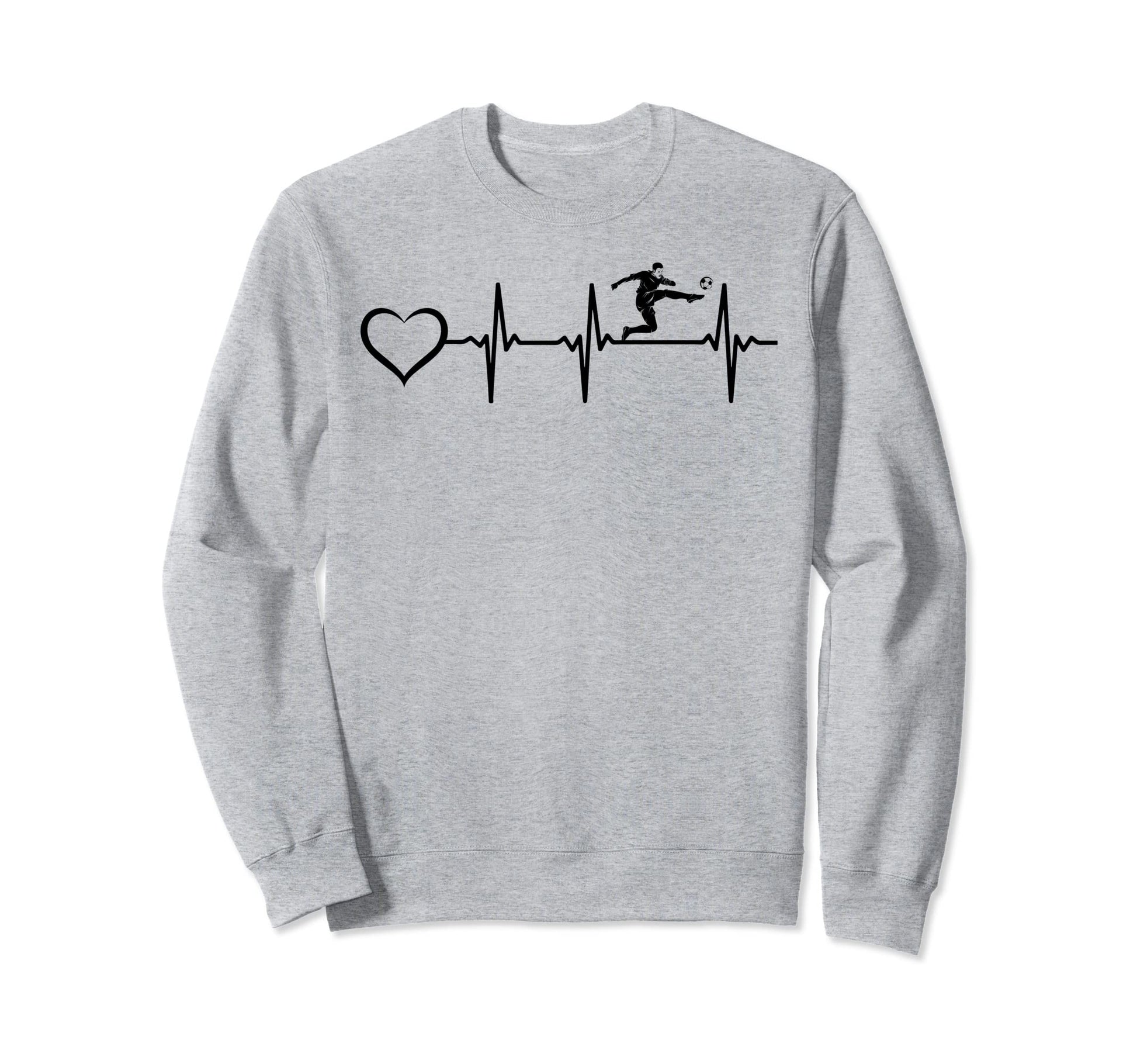 Soccer Heartbeat Heart Soccer Sweatshirt - Minimalist Print Men Women - T-Shirt, Sweatshirt, Hoodie