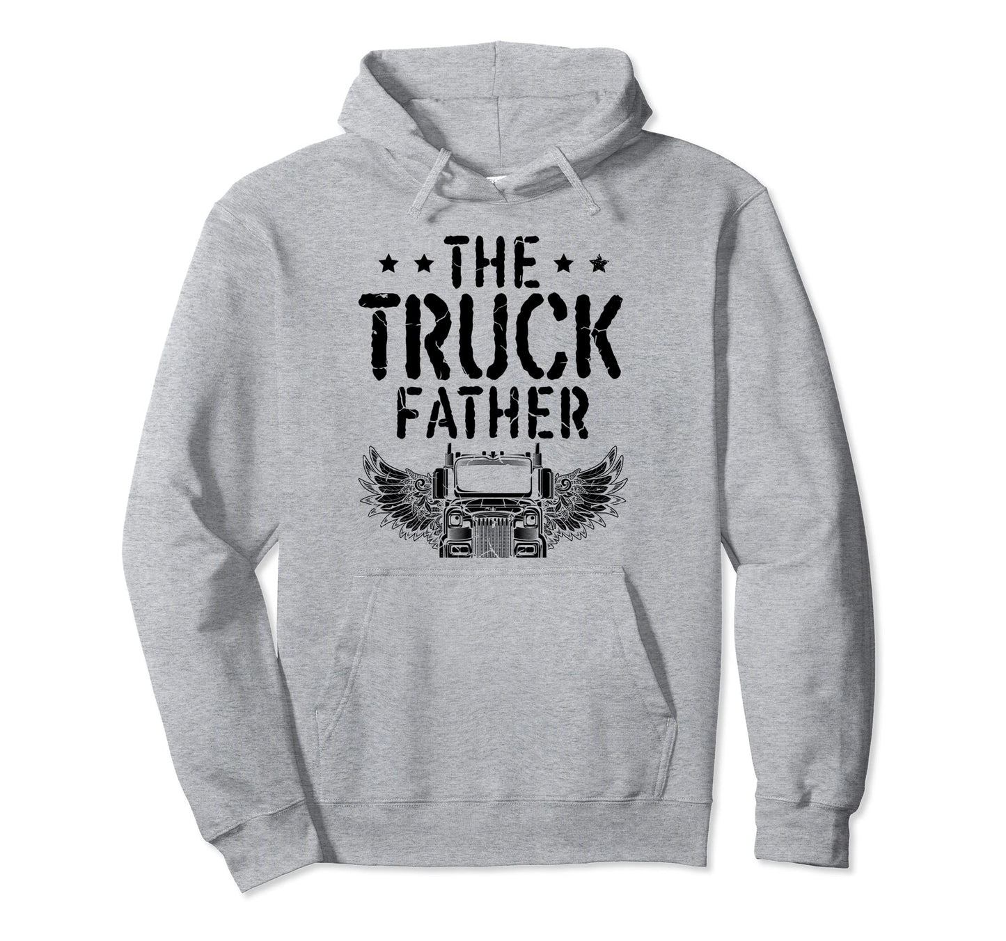 Truck Father Trucker Dad Trailer Truck Hoodie - Fun Novelty Design Unisex - T-Shirt, Sweatshirt, Hoodie