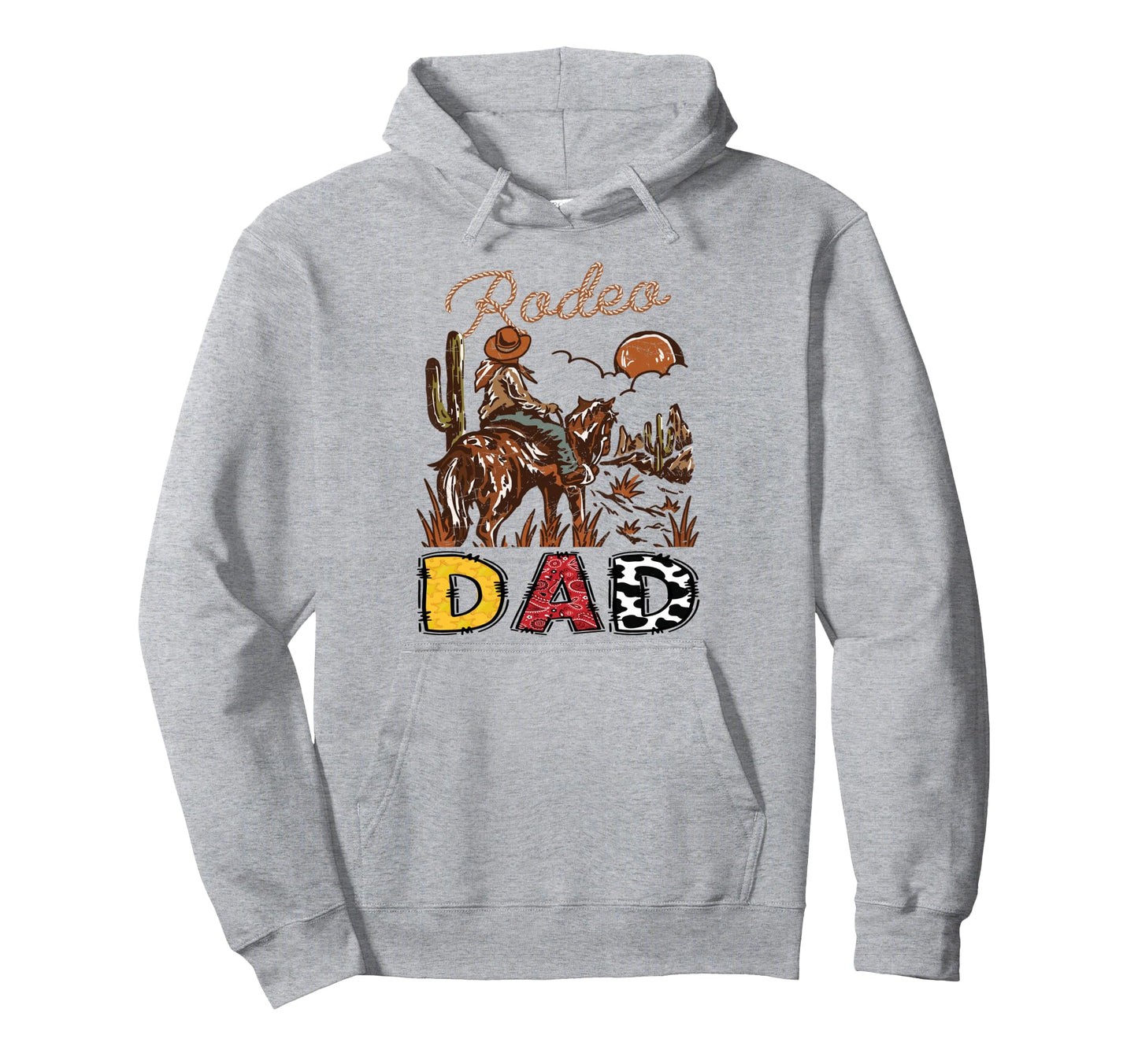 Rodeo Dad Cowboy Western Birthday Hoodie - Streetwear Style Men Women - T-Shirt, Sweatshirt, Hoodie