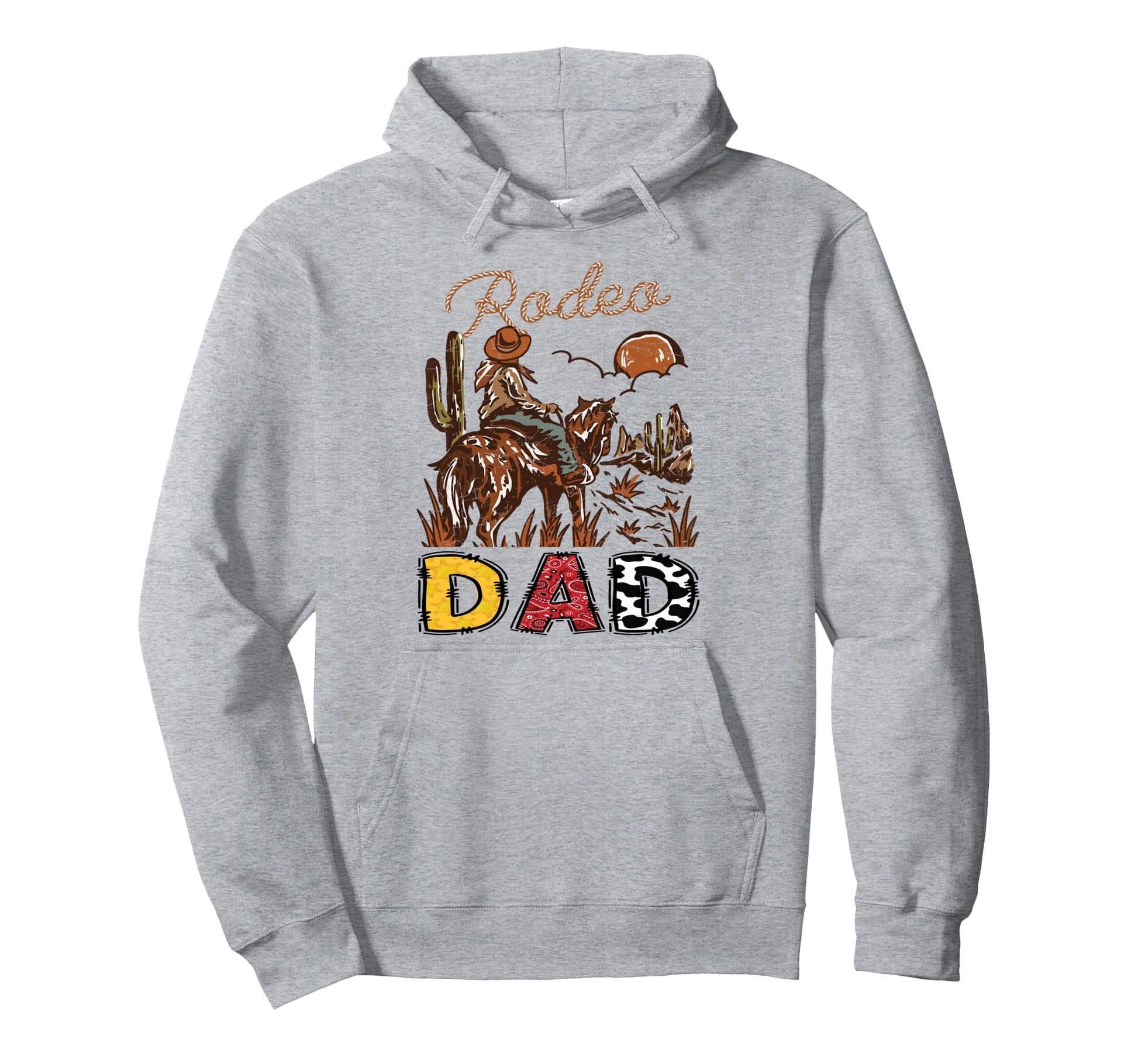 Rodeo Dad Cowboy Western Birthday Hoodie - Streetwear Style Men Women - T-Shirt, Sweatshirt, Hoodie