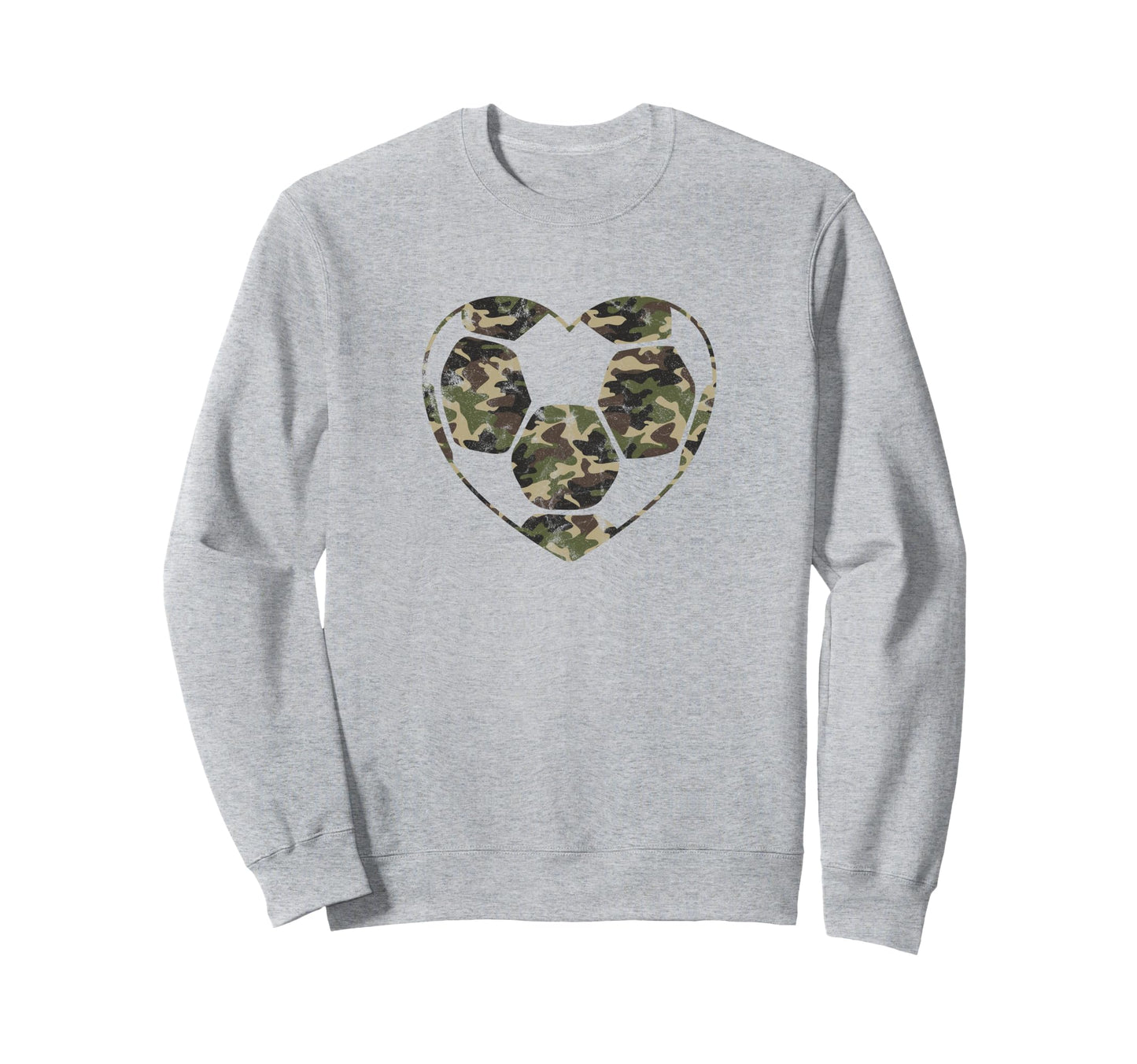 Soccer Ball Camo Heart Mom Fan Sweatshirt - Unique Graphic for Adults - T-Shirt, Sweatshirt, Hoodie