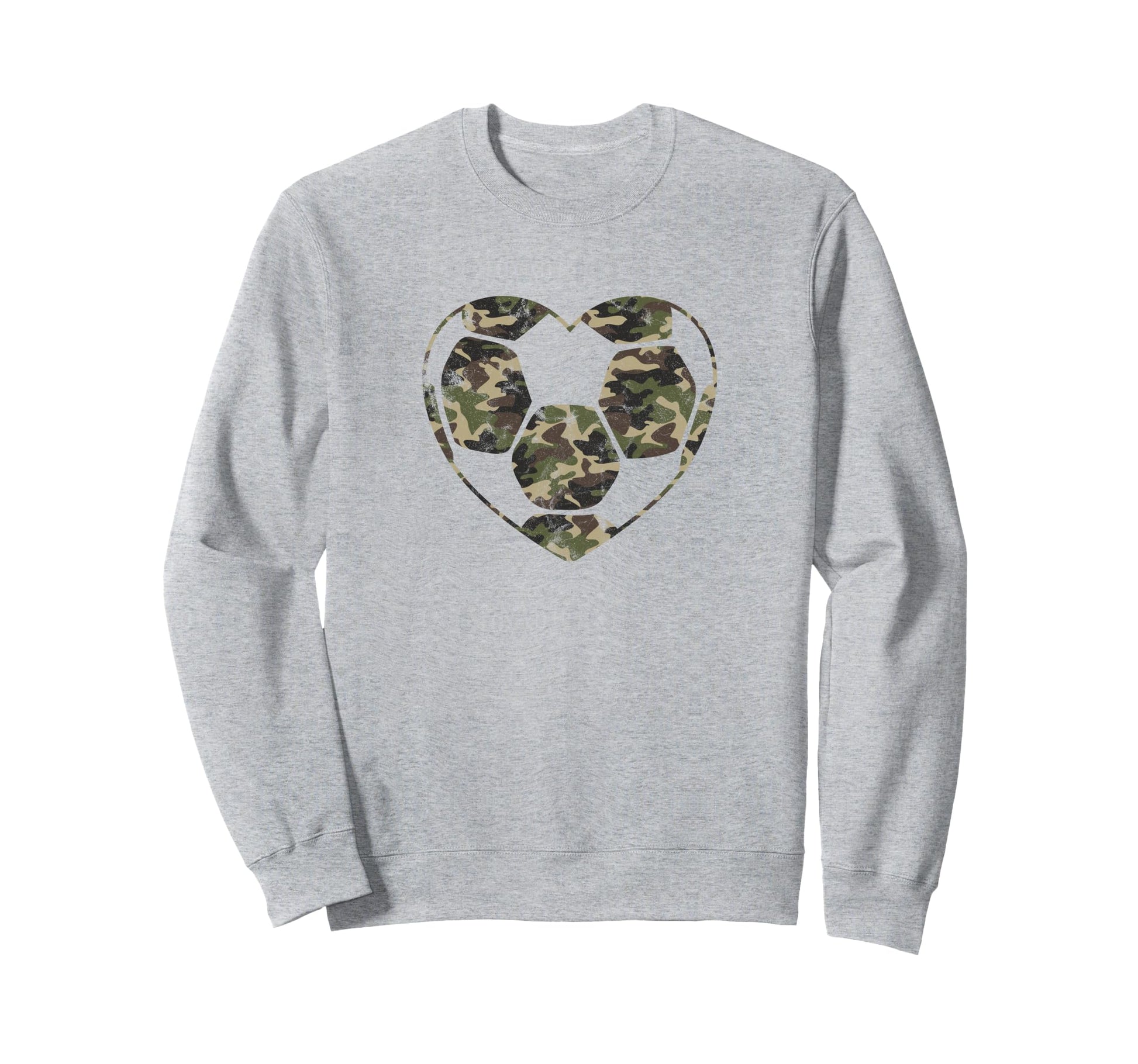 Soccer Ball Camo Heart Mom Fan Sweatshirt - Unique Graphic for Adults - T-Shirt, Sweatshirt, Hoodie