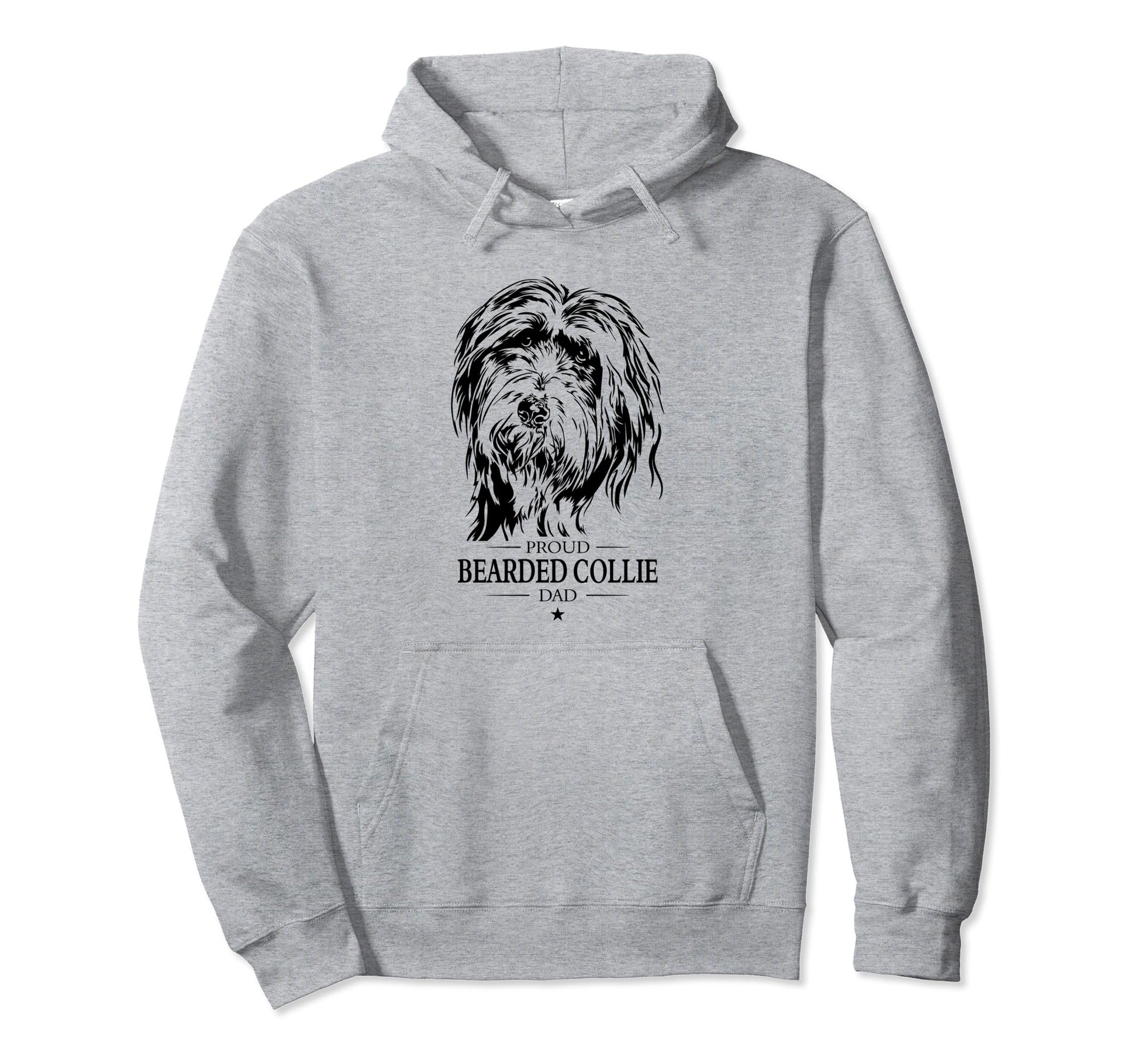 Proud Bearded Collie Dad Dog Dad Hoodie - Fun Novelty Design Unisex - T-Shirt, Sweatshirt, Hoodie