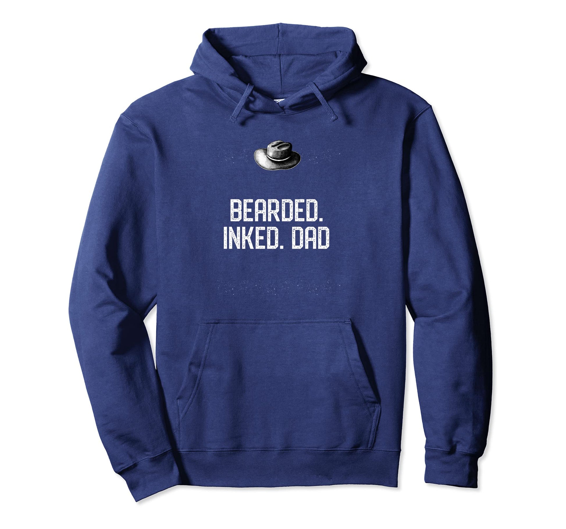 Bearded Inked Dad Fathers Day Tattoo Hoodie - Minimalist Print for Adults - T-Shirt, Sweatshirt, Hoodie