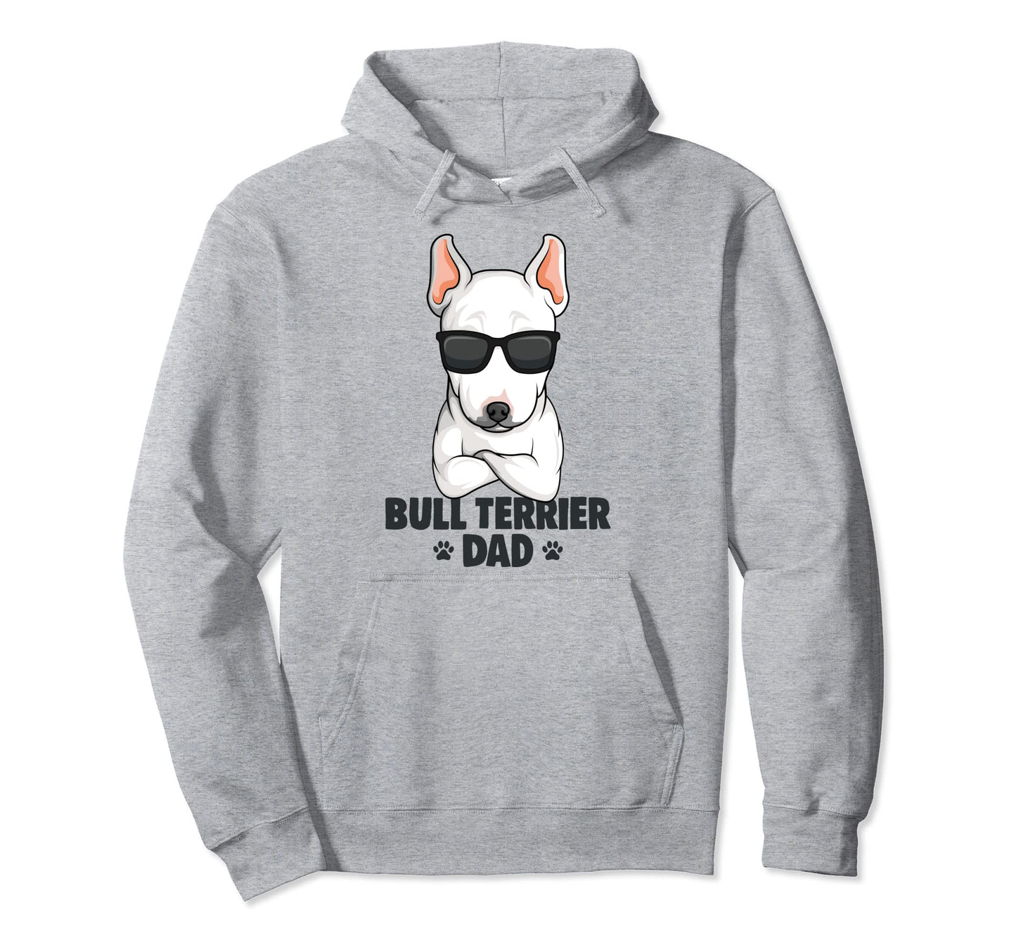 Bull Terrier Dad Dog Lover Hoodie - Custom Art Print for Adults - T-Shirt, Sweatshirt, Hoodie