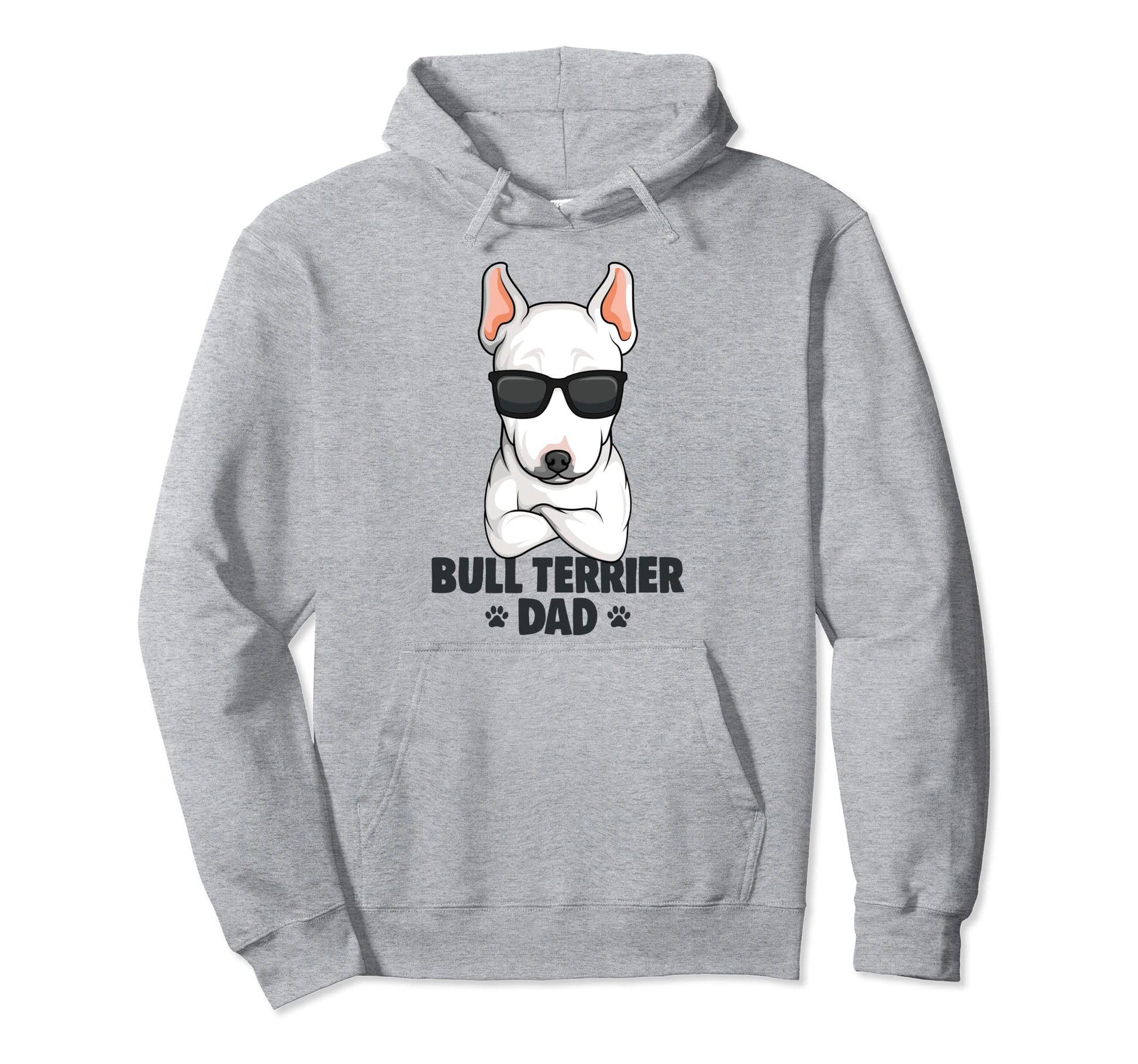 Bull Terrier Dad Dog Lover Hoodie - Custom Art Print for Adults - T-Shirt, Sweatshirt, Hoodie