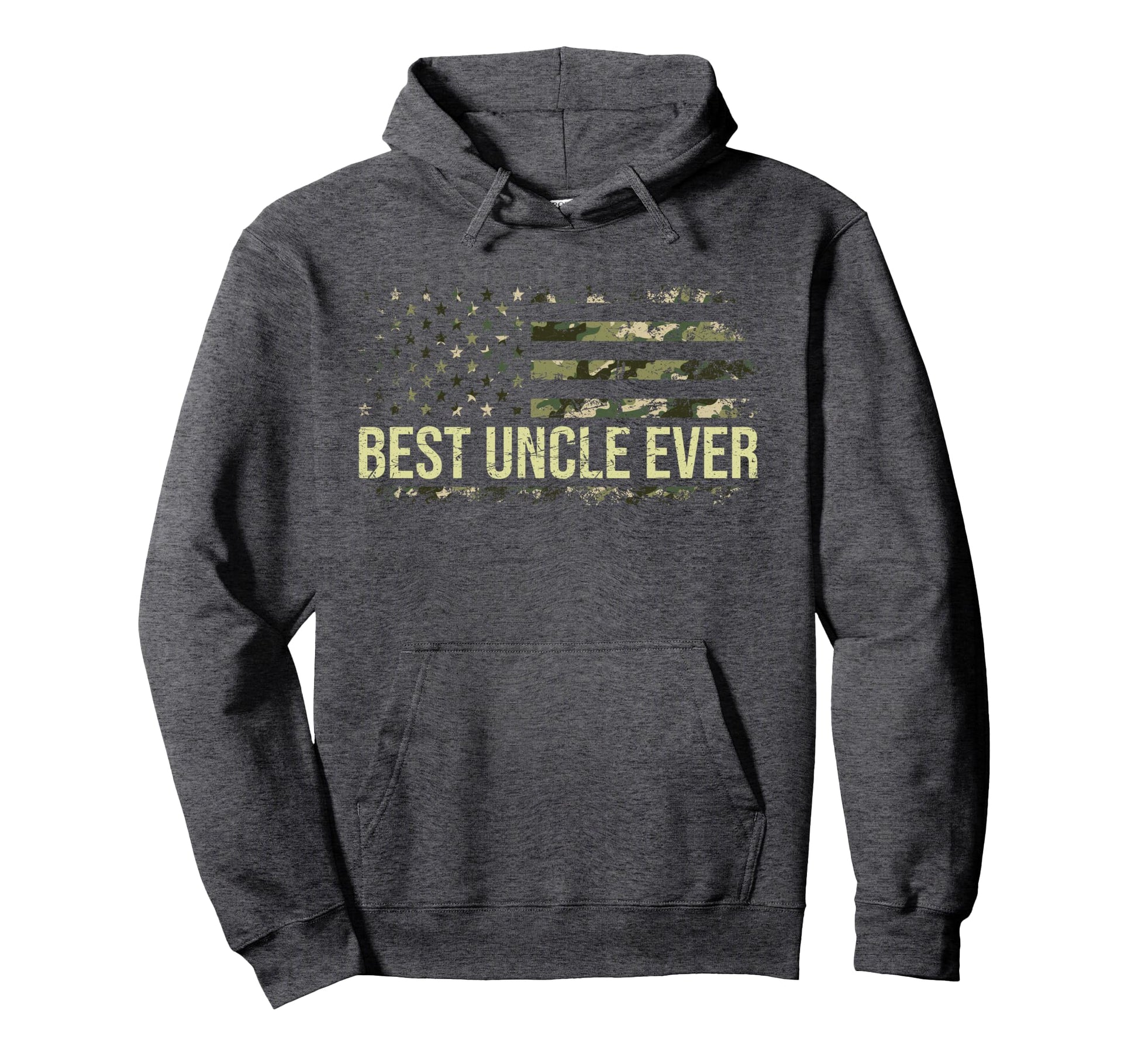 Fathers Day Best Uncle Ever Camo Hoodie - Aesthetic Graphic for Adults - T-Shirt, Sweatshirt, Hoodie