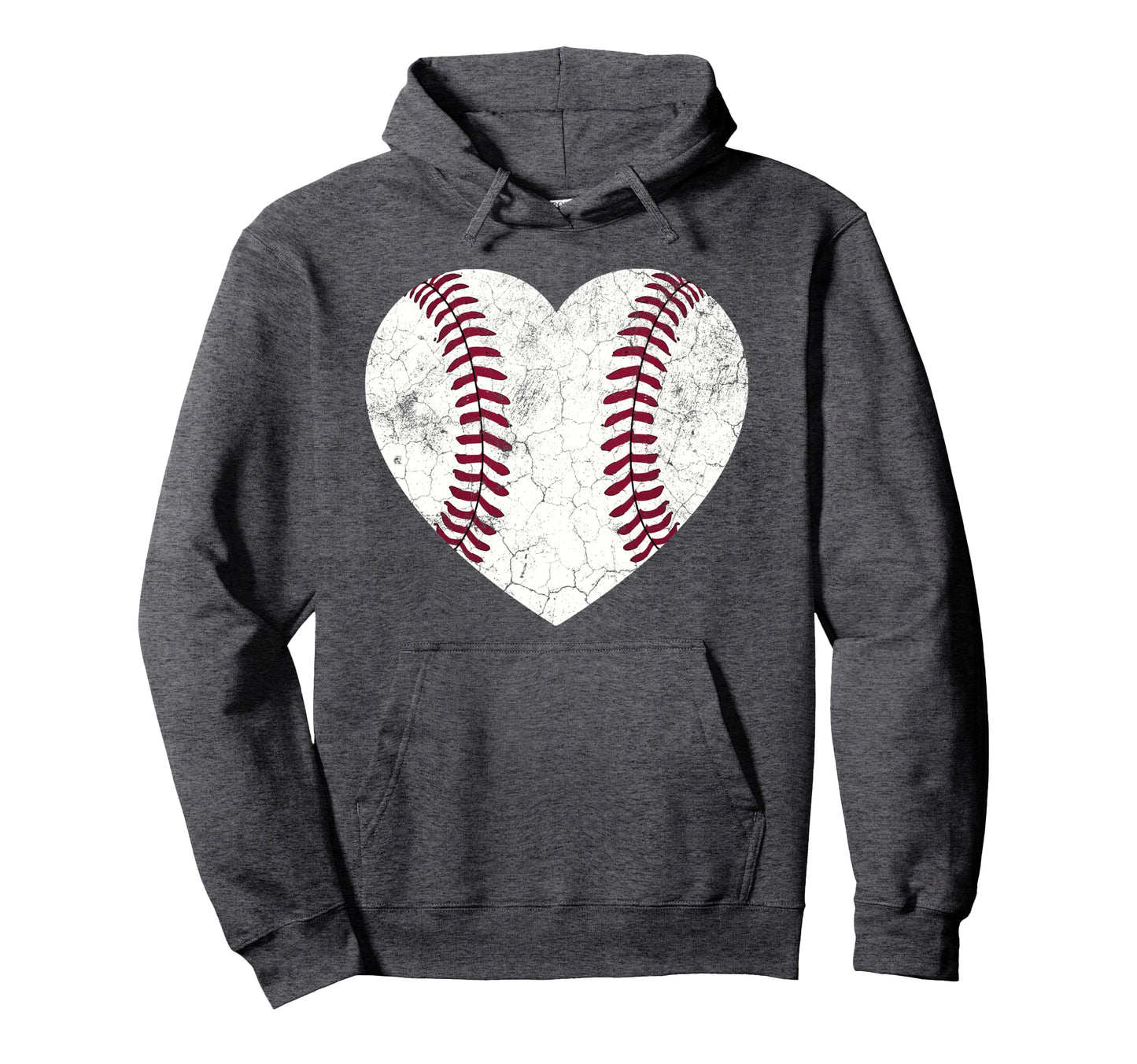 Baseball Heart Fun Mom Dad Softball Gift Hoodie - Unique Graphic Men Women - T-Shirt, Sweatshirt, Hoodie