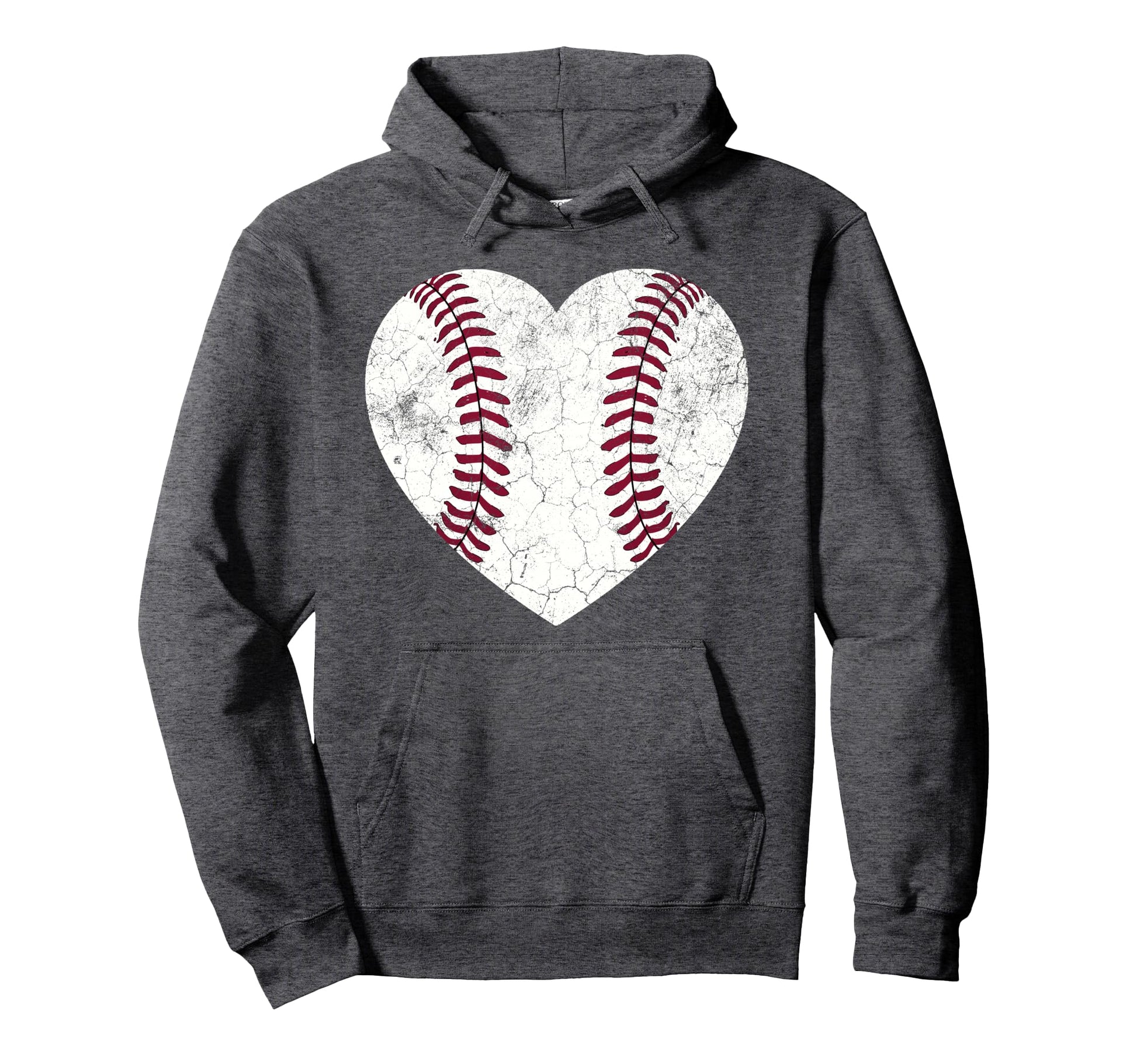 Baseball Heart Fun Mom Dad Softball Gift Hoodie - Unique Graphic Men Women - T-Shirt, Sweatshirt, Hoodie