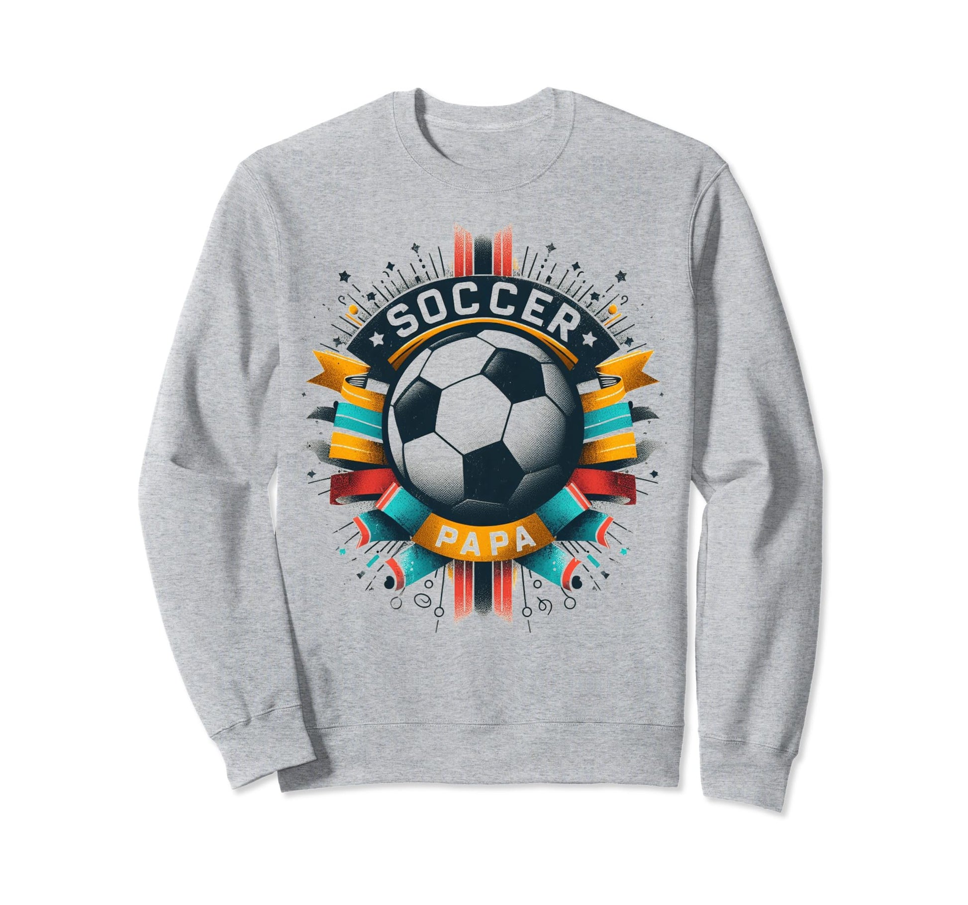 Soccer Papa Family Matching Dad Sweatshirt - Graphic Print for Adults - T-Shirt, Sweatshirt, Hoodie