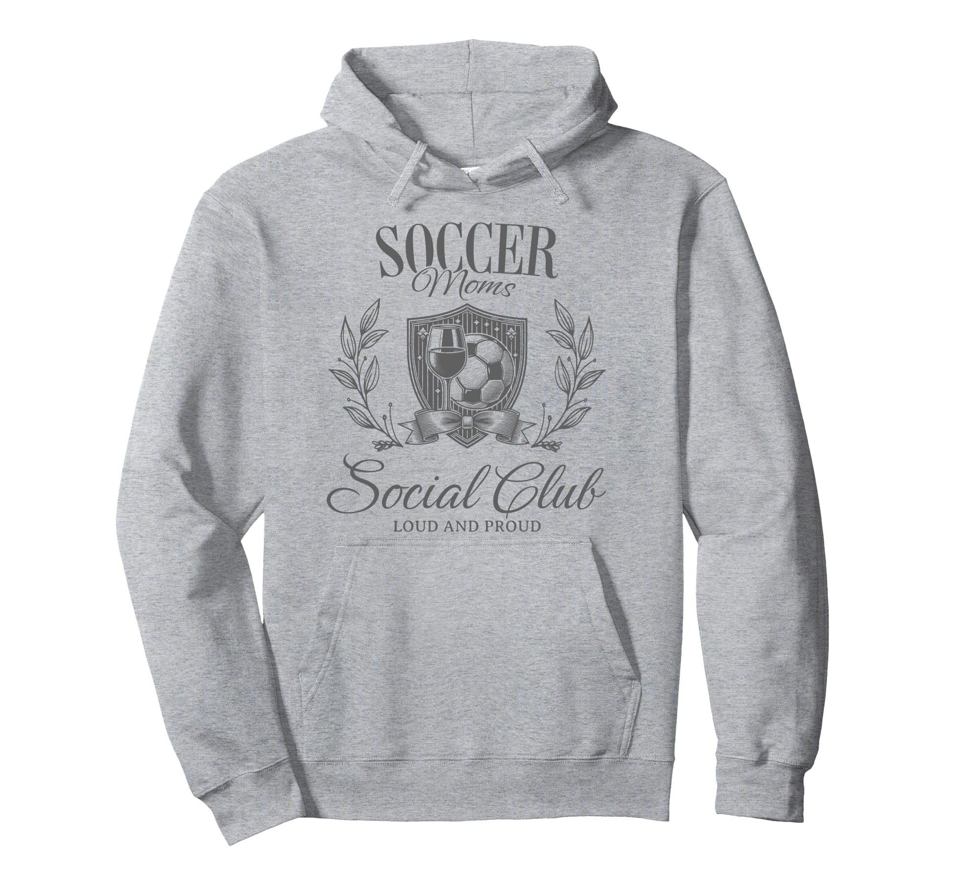 Soccer Team Mom Bow Gift Soccer Moms Social Hoodie - Graphic Print Unisex - T-Shirt, Sweatshirt, Hoodie