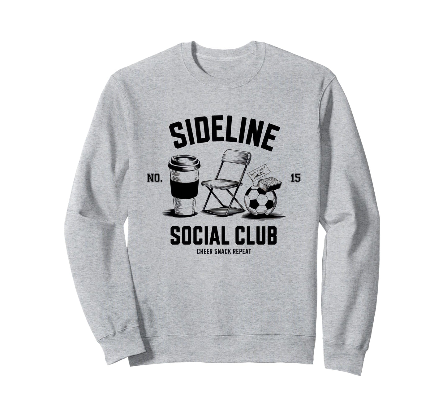 Sideline Social Club Soccer Mom Sweatshirt - Novelty Apparel for Adults - T-Shirt, Sweatshirt, Hoodie