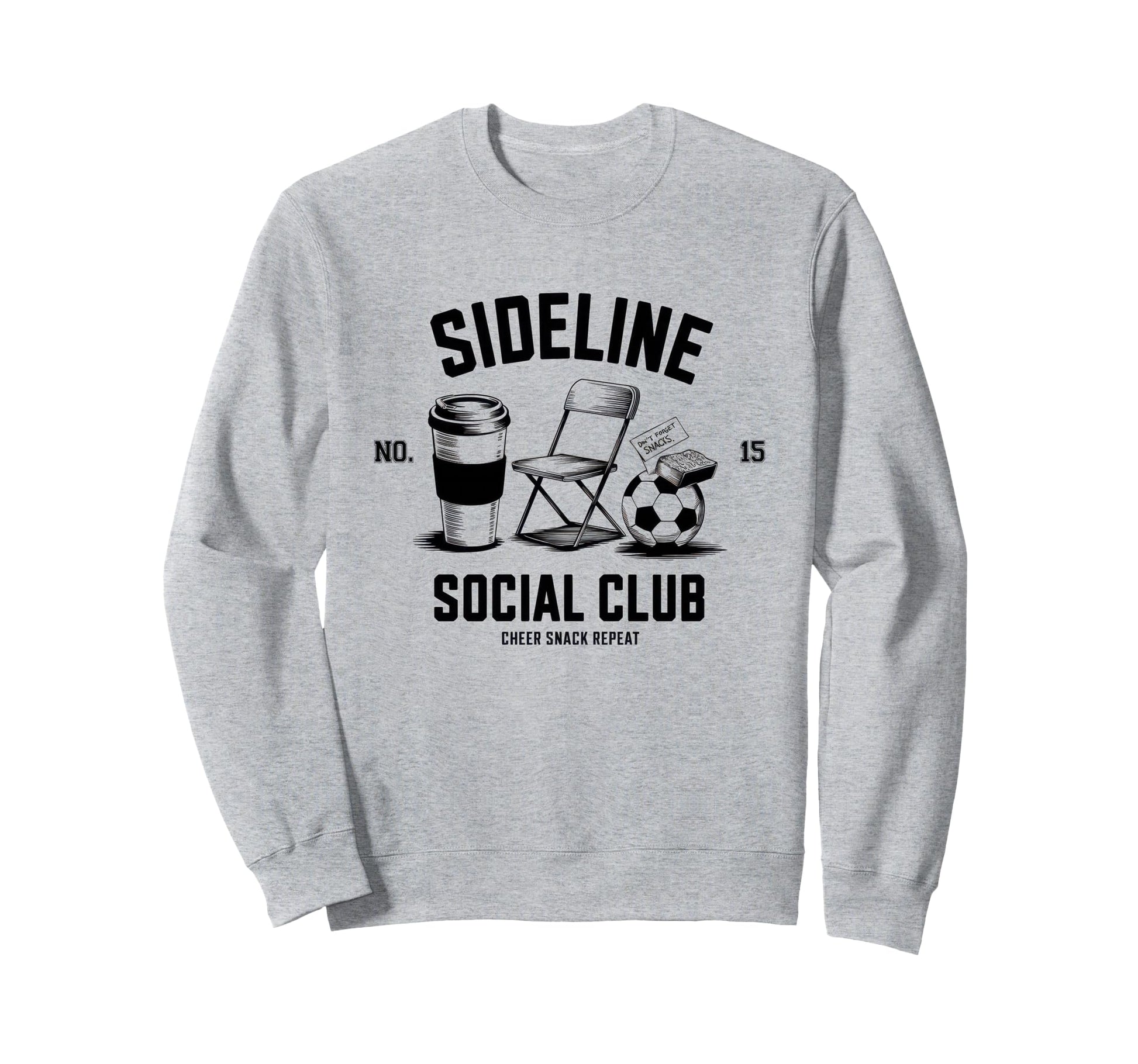 Sideline Social Club Soccer Mom Sweatshirt - Novelty Apparel for Adults - T-Shirt, Sweatshirt, Hoodie