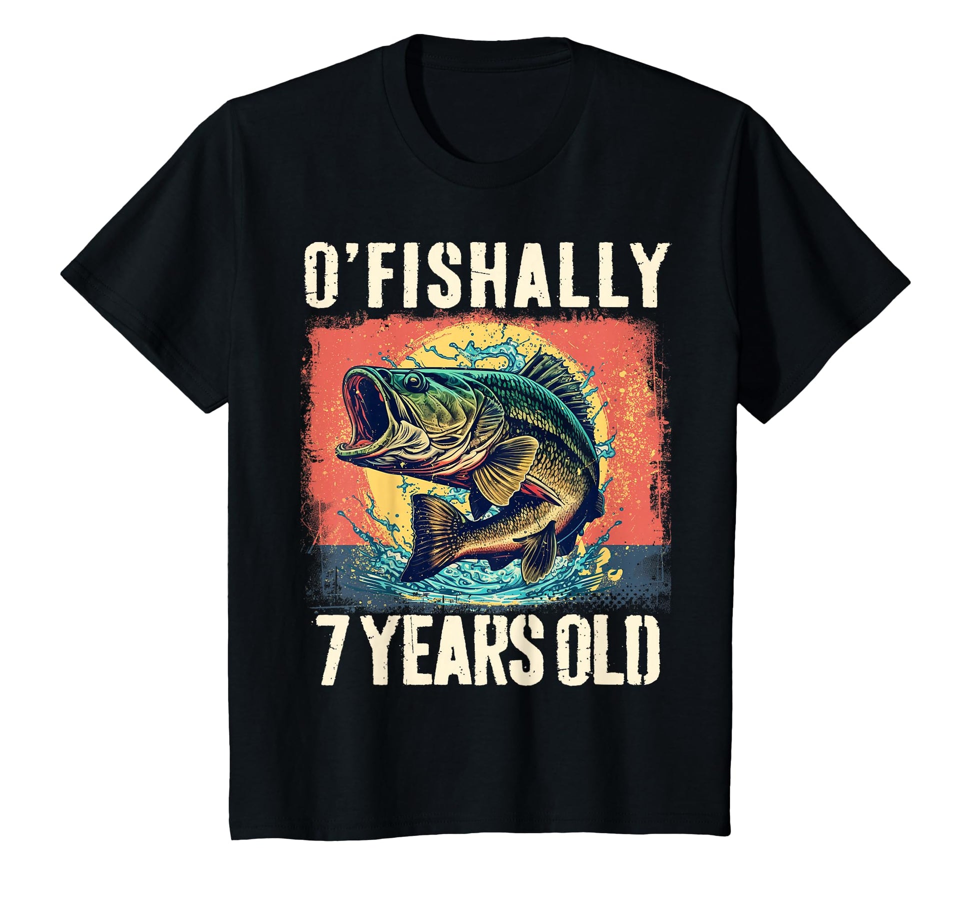 Ofishally 7 Years Old 2019 Fishing T-Shirt - Aesthetic Graphic Unisex - T-Shirt, Sweatshirt, Hoodie
