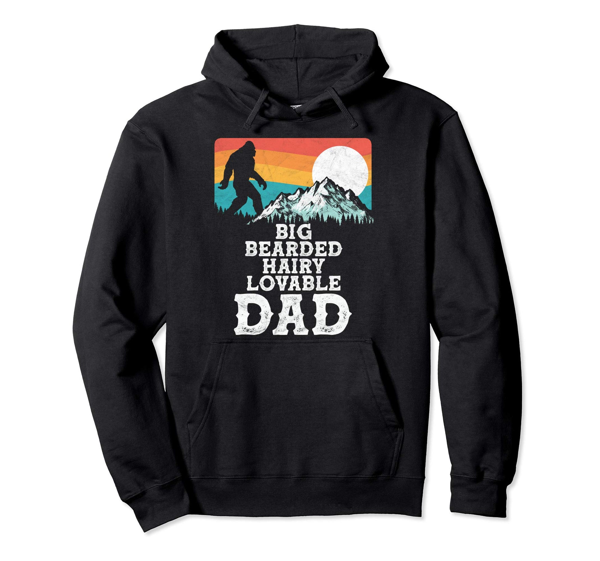 Big Bearded Hairy Lovable Dad Funny Hoodie - Aesthetic Graphic for Adults - T-Shirt, Sweatshirt, Hoodie