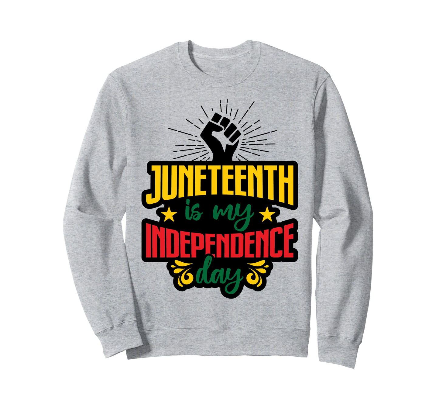 Juneteenth Melanin Black Dad Brown Sweatshirt - Unique Graphic Men Women - T-Shirt, Sweatshirt, Hoodie