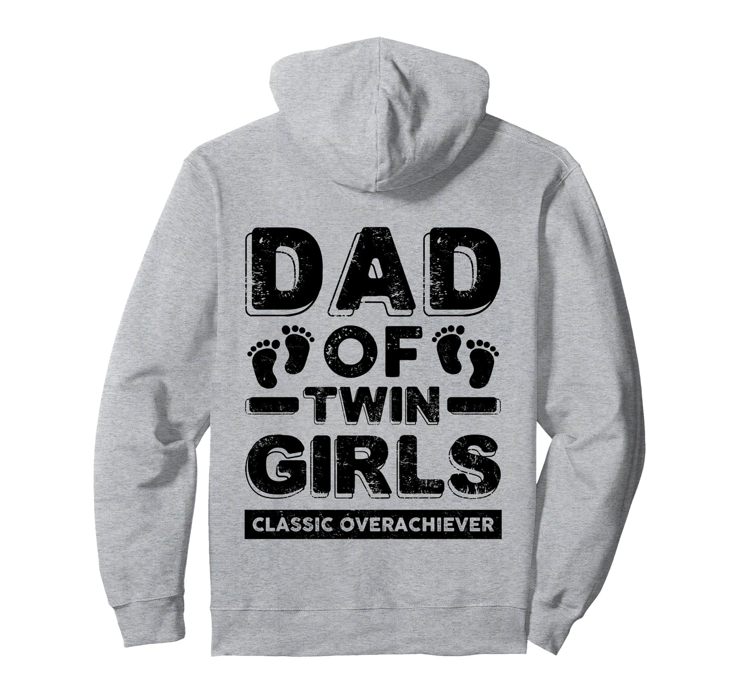 Dad Twin Overachiever Funny Twin Dad Hoodie - Minimalist Print Men Women - T-Shirt, Sweatshirt, Hoodie