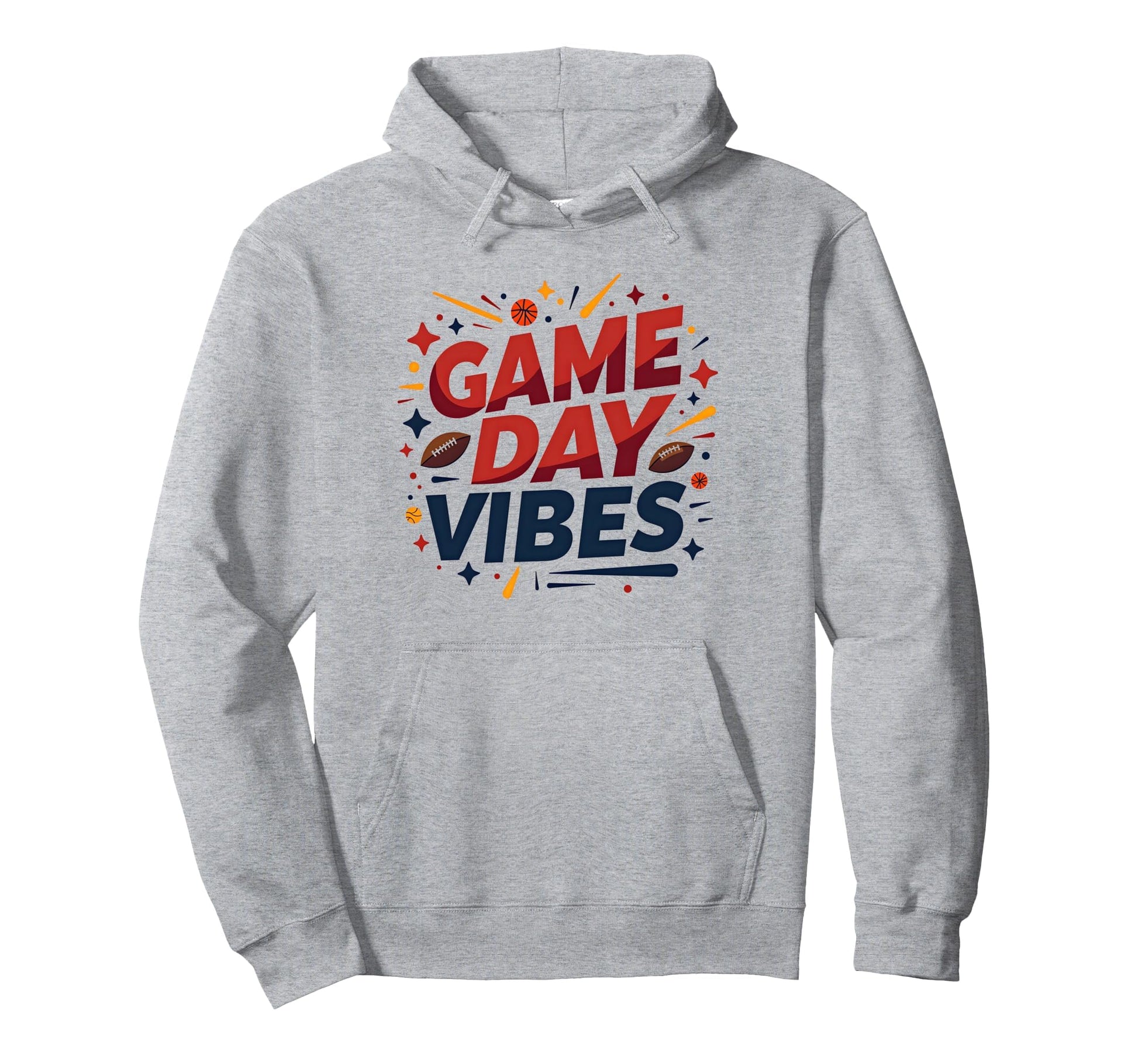 Game Day Vibes Sports Fan Celebration Hoodie - Novelty Apparel Men Women - T-Shirt, Sweatshirt, Hoodie