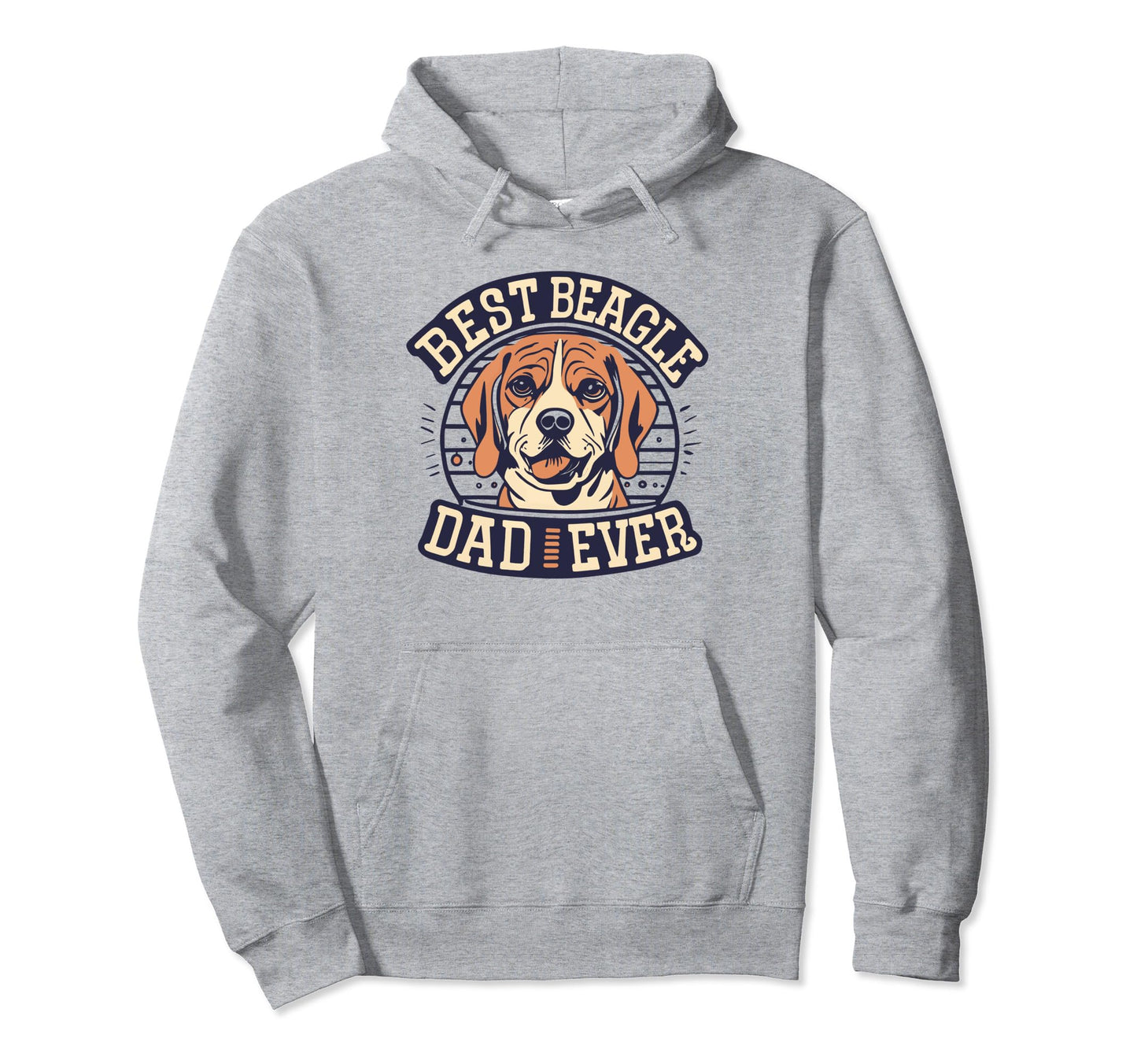 Best Beagle Dad Ever Funny Hound Dog Hoodie - Minimalist Print for Adults - T-Shirt, Sweatshirt, Hoodie