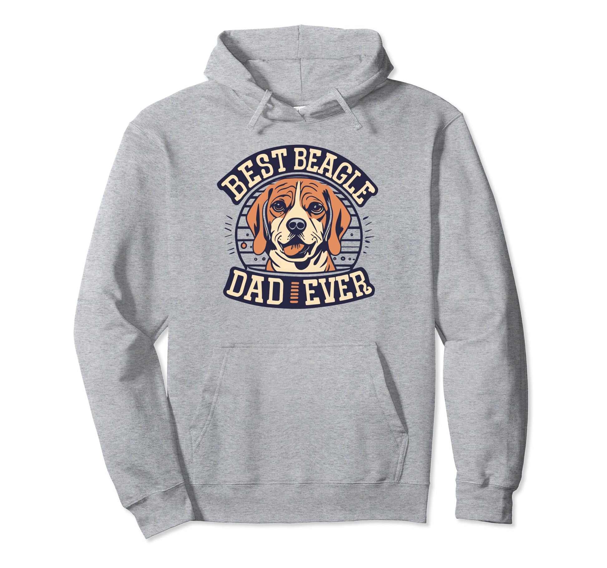 Best Beagle Dad Ever Funny Hound Dog Hoodie - Minimalist Print for Adults - T-Shirt, Sweatshirt, Hoodie