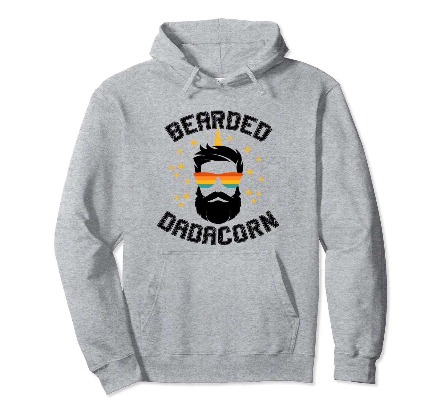 Funny Bearded Dadacorn Unicorn Dad Hoodie - Unique Graphic for Adults - T-Shirt, Sweatshirt, Hoodie