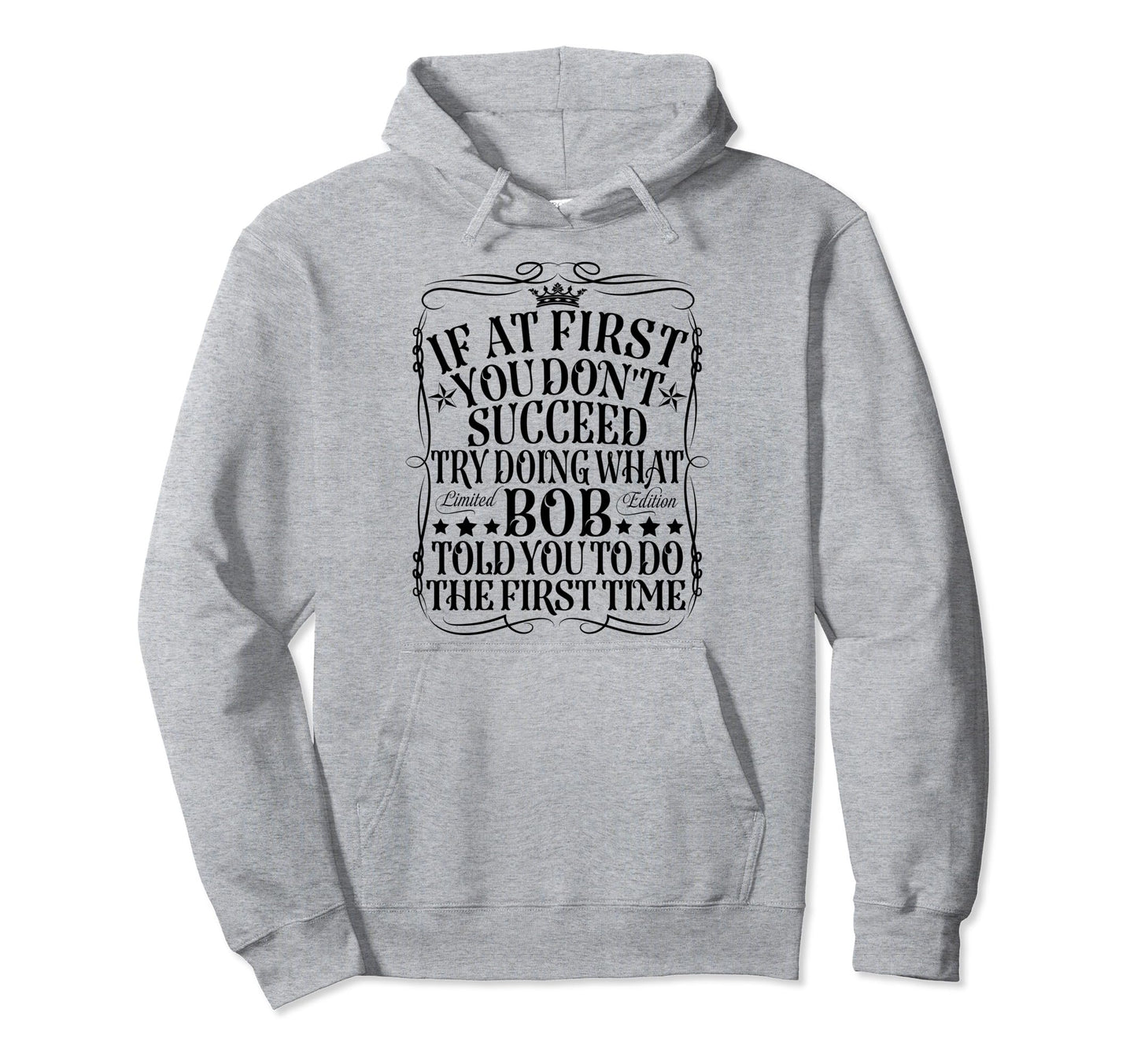 Funny Bob Gifts Fathers Day Funny Bob Hoodie - Minimalist Print Men Women - T-Shirt, Sweatshirt, Hoodie