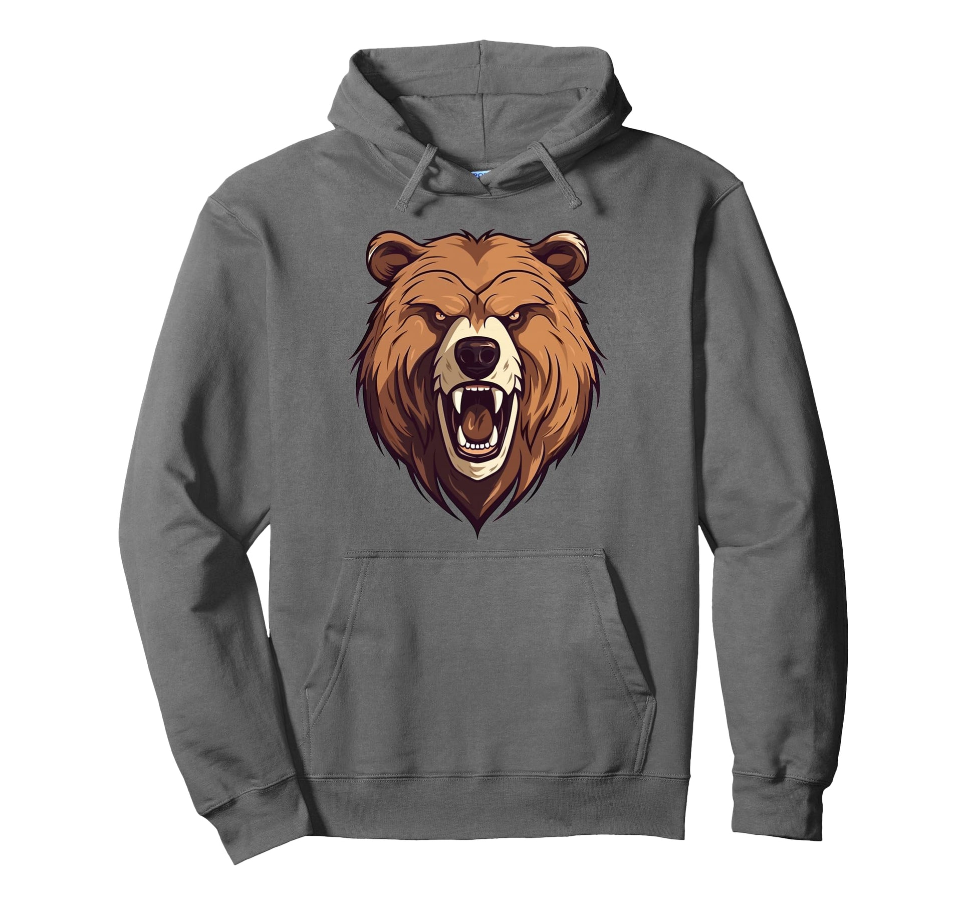 Bear Brown Head Bear Motif Bear Team Or Hoodie - Unique Graphic for Adults - T-Shirt, Sweatshirt, Hoodie