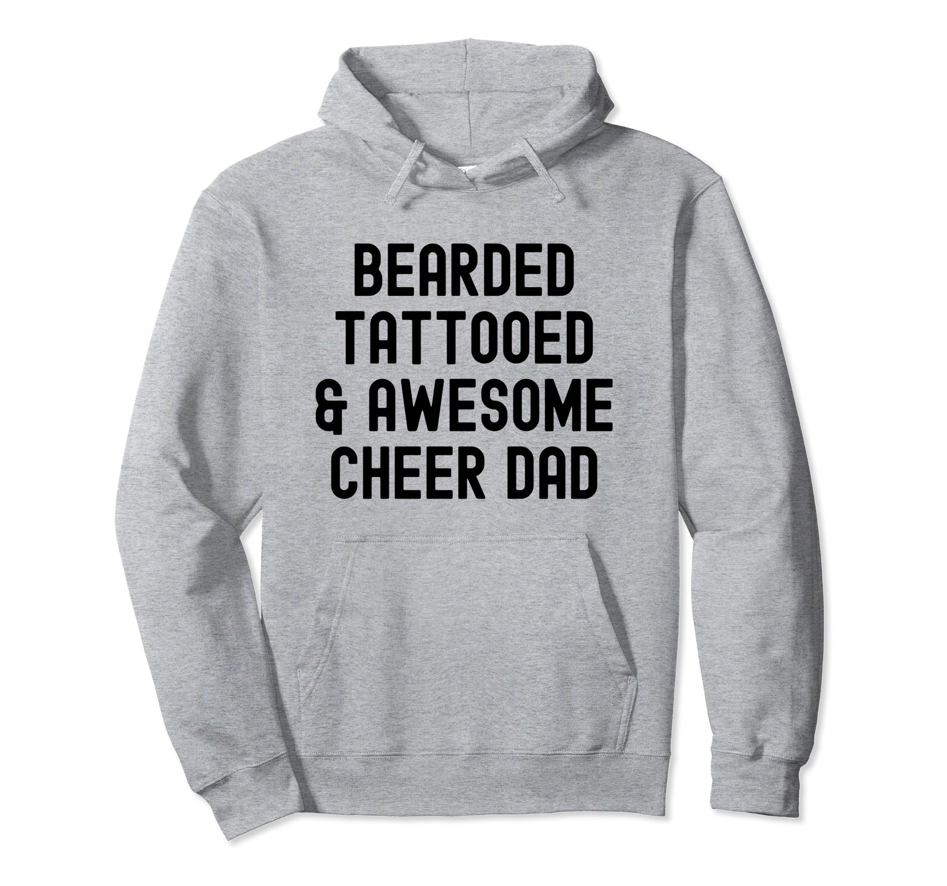Cheer Dad Cheerleading Bearded And Tattooed Hoodie - Unique Graphic Unisex - T-Shirt, Sweatshirt, Hoodie