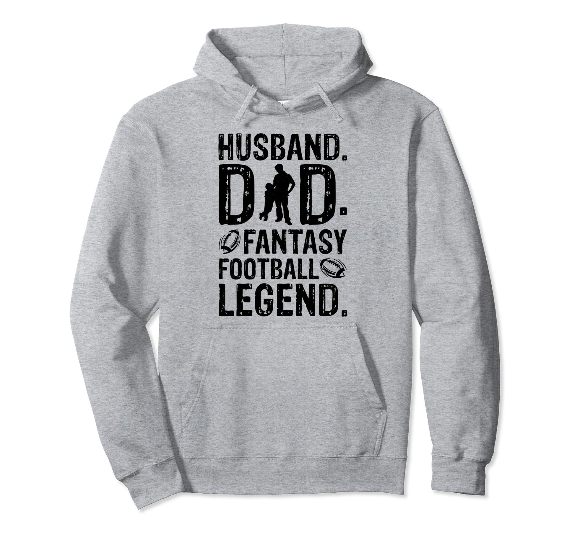 Husband Dad Fantasy Football Legend Hoodie - Novelty Apparel for Adults - T-Shirt, Sweatshirt, Hoodie