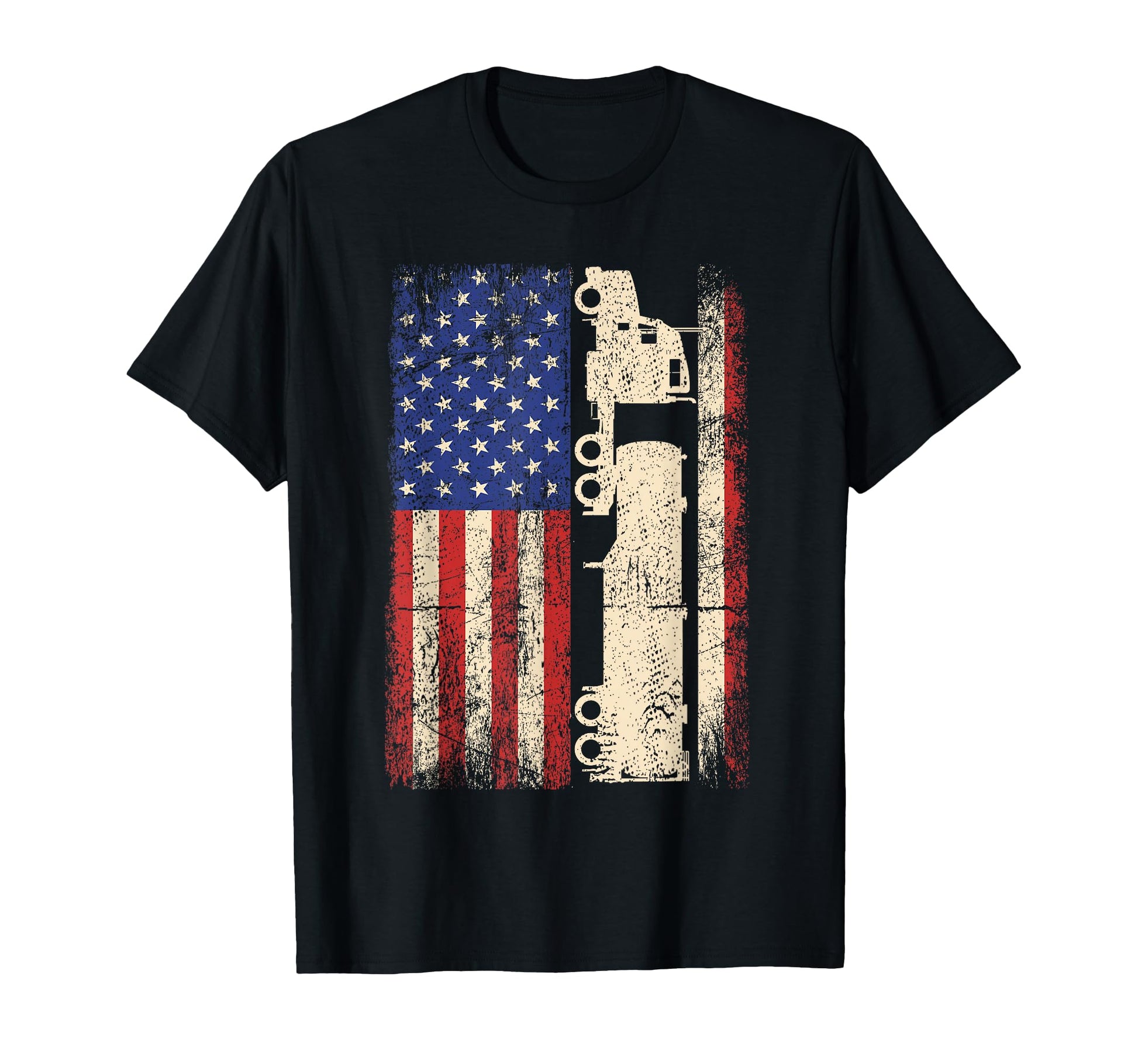 Truck Driver Usa American Flag T-Shirt - Streetwear Style for Adults - T-Shirt, Sweatshirt, Hoodie