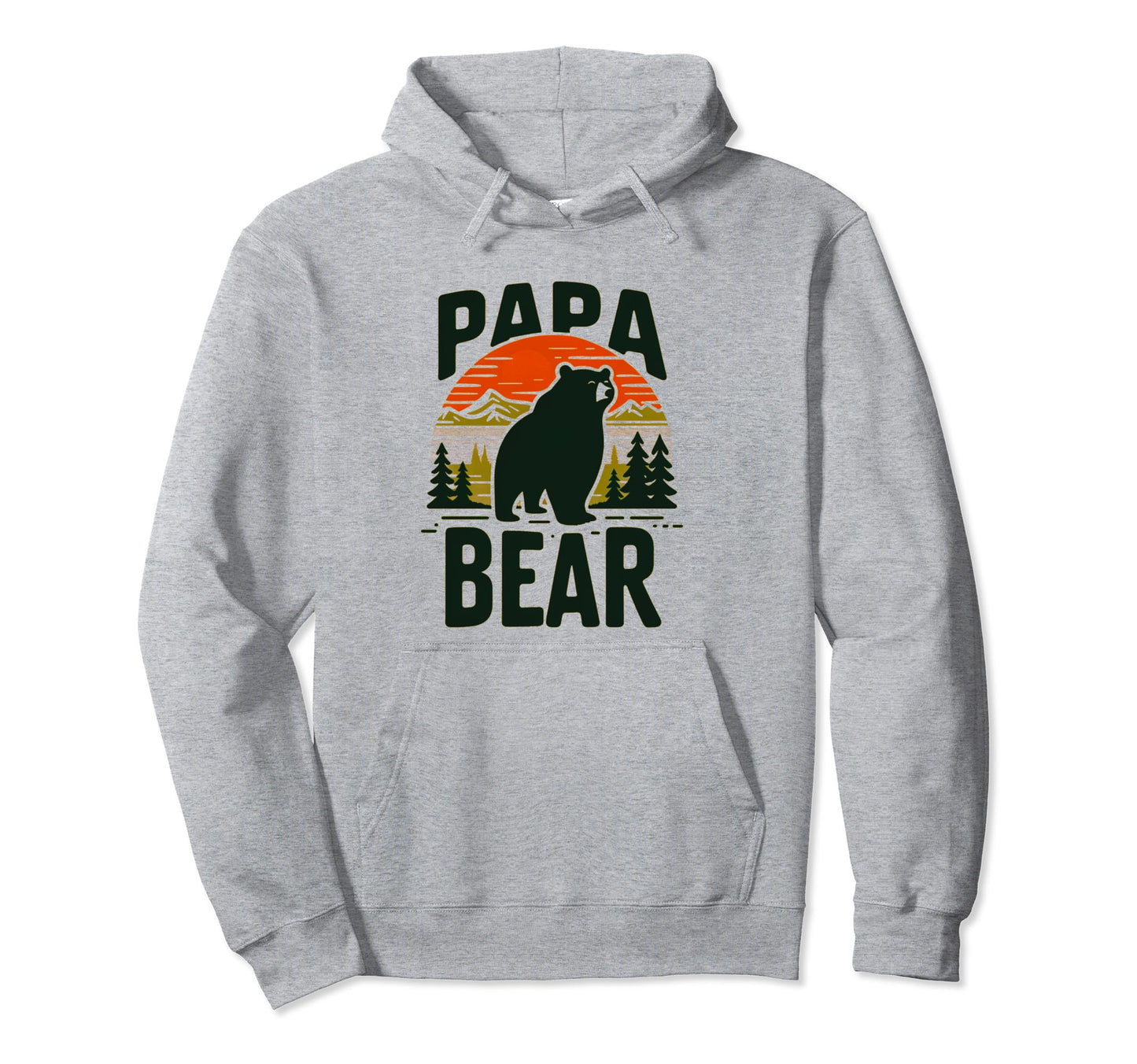 Papa Bear Proud Dad Husband Uncle Hoodie - Fun Novelty Design Unisex - T-Shirt, Sweatshirt, Hoodie