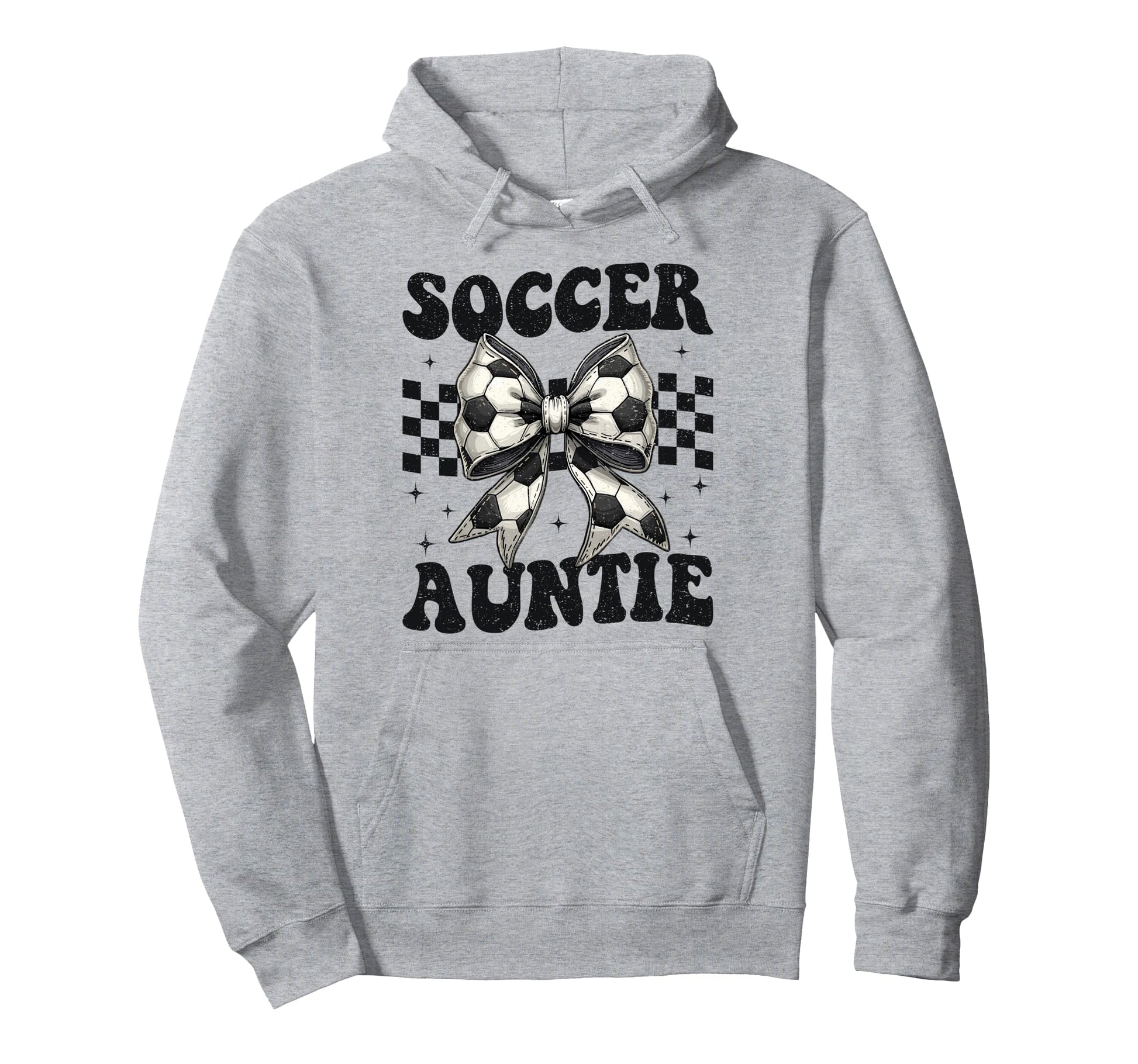 Soccer Auntie Funny Coquette Bow Soccer Hoodie - Unique Graphic for Adults - T-Shirt, Sweatshirt, Hoodie