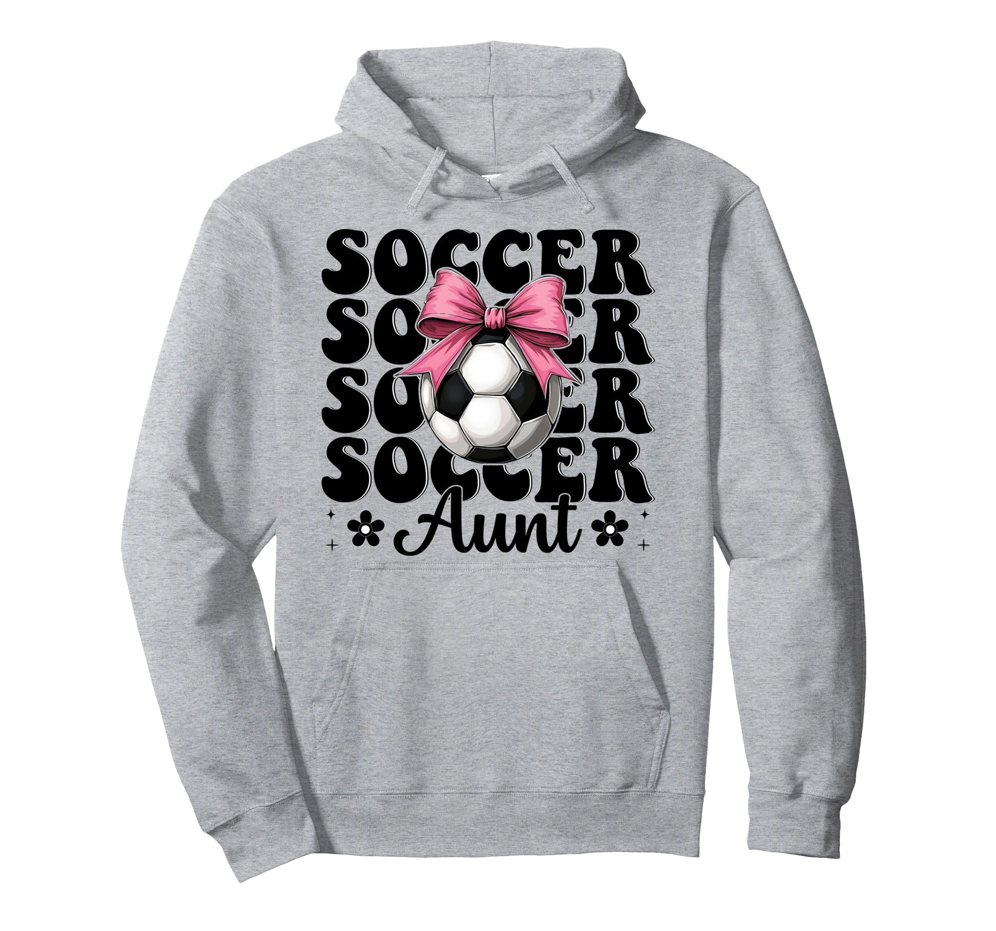 Soccer Aunt Soccer Auntie Coquette Bow Hoodie - Fun Novelty Design Unisex - T-Shirt, Sweatshirt, Hoodie