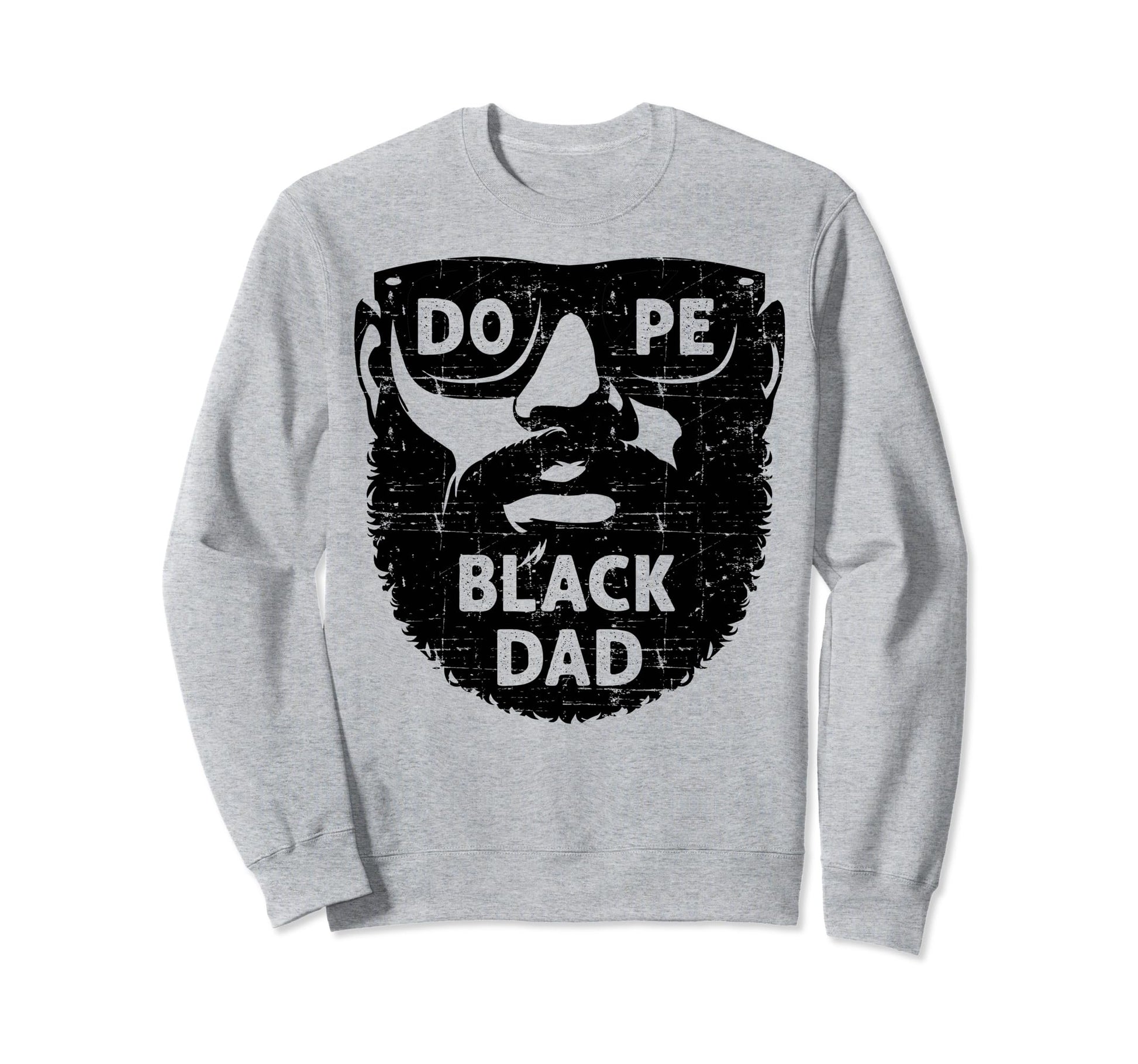 Bearded Black Dad Fathers Day Bearded Sweatshirt - Streetwear Style Unisex - T-Shirt, Sweatshirt, Hoodie
