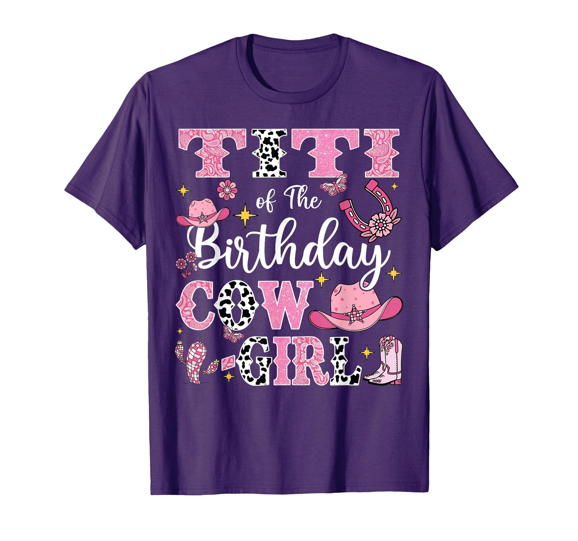 Titi Birthday Cow Rodeo Cow Birthday T-Shirt - Novelty Apparel for Adults - T-Shirt, Sweatshirt, Hoodie