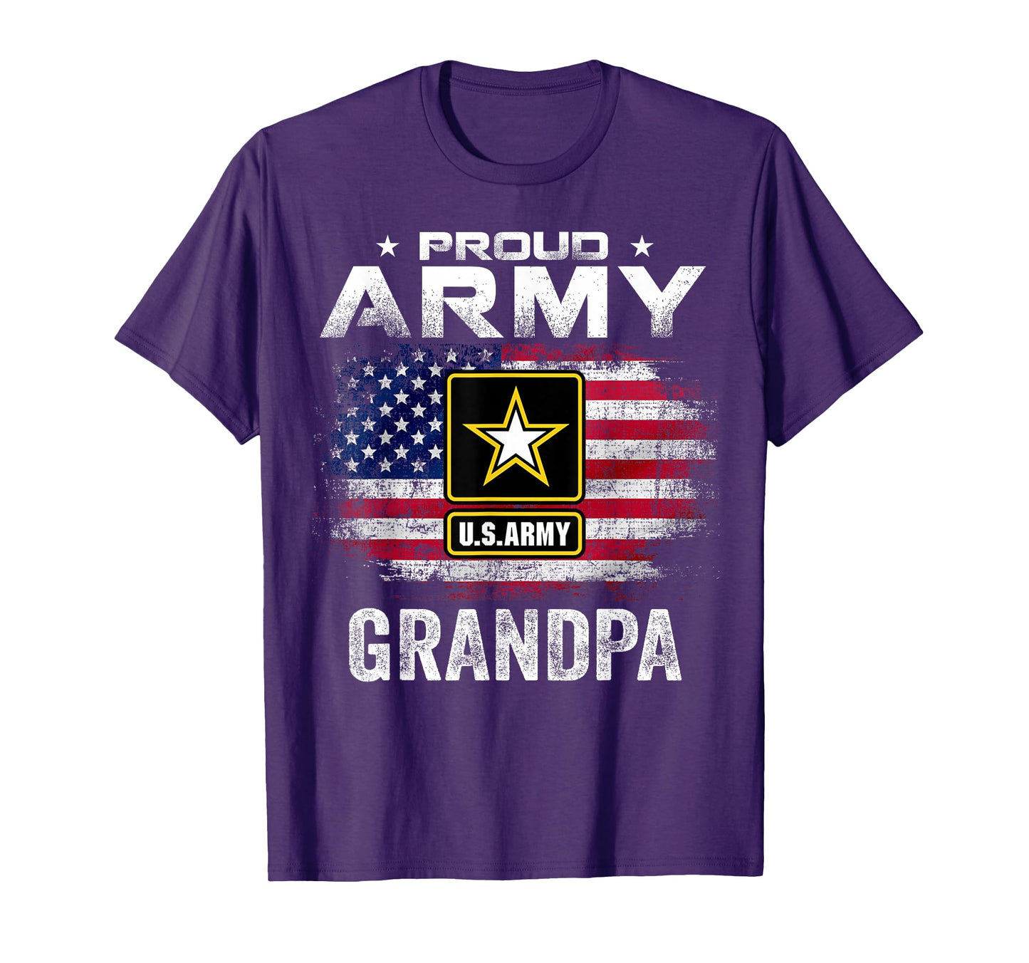 Proud Army Grandpa American Flag T-Shirt - Fun Novelty Design Men Women - T-Shirt, Sweatshirt, Hoodie